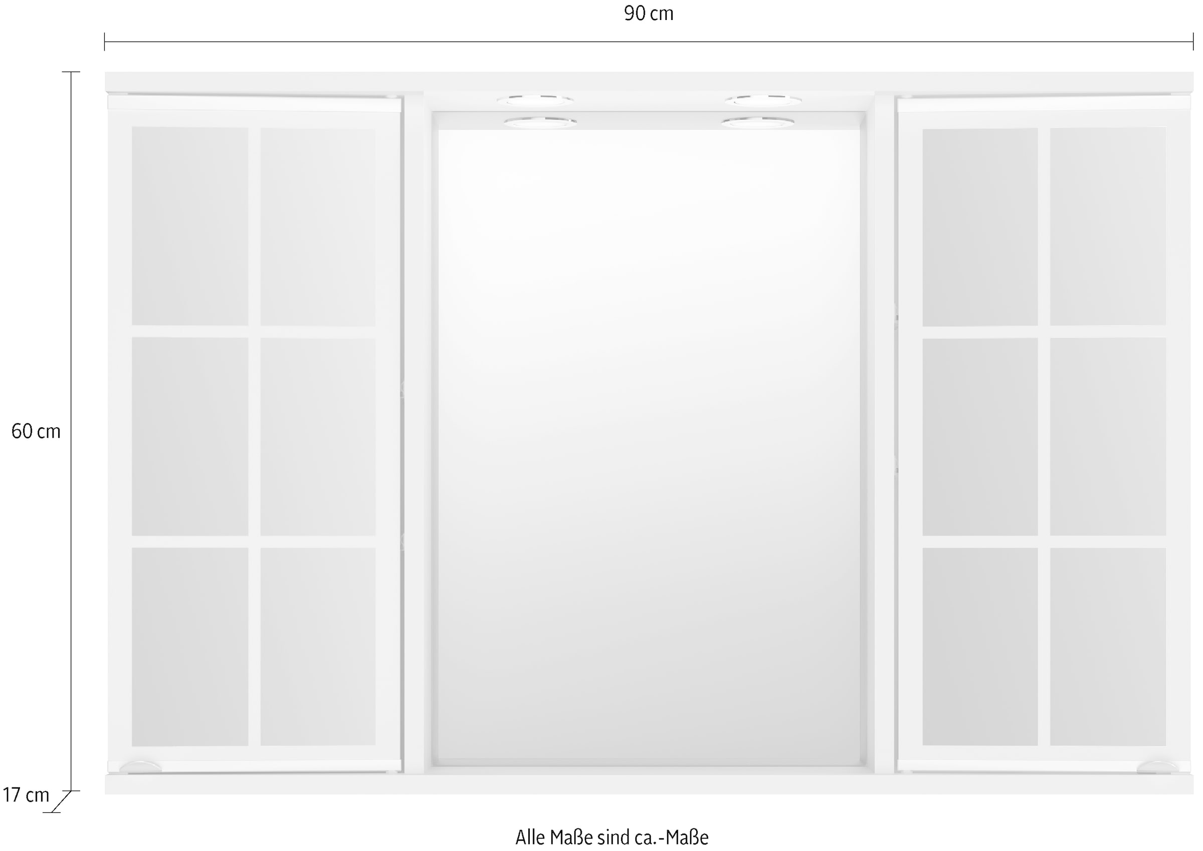 jokey Badezimmerspiegelschrank »Nia« 1 Stk. tlg. 90 x 60,2 cm, Tiefe 17,3 cm