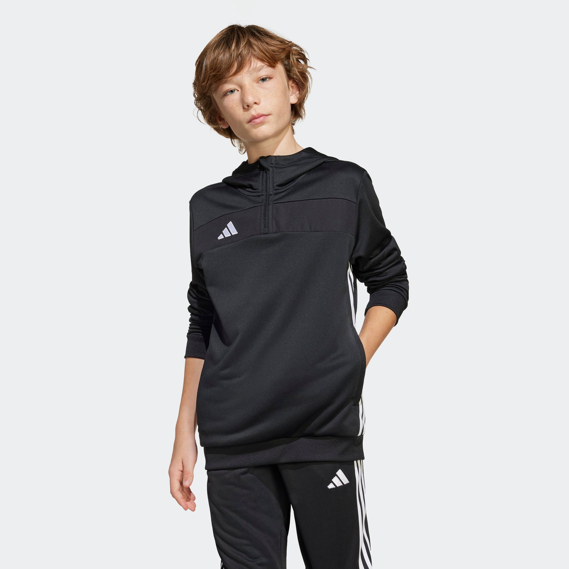 Adidas Performance Kapuzensweatshirt »TIRO ES SW HD Y« in schwarz-weiß, Größe 164