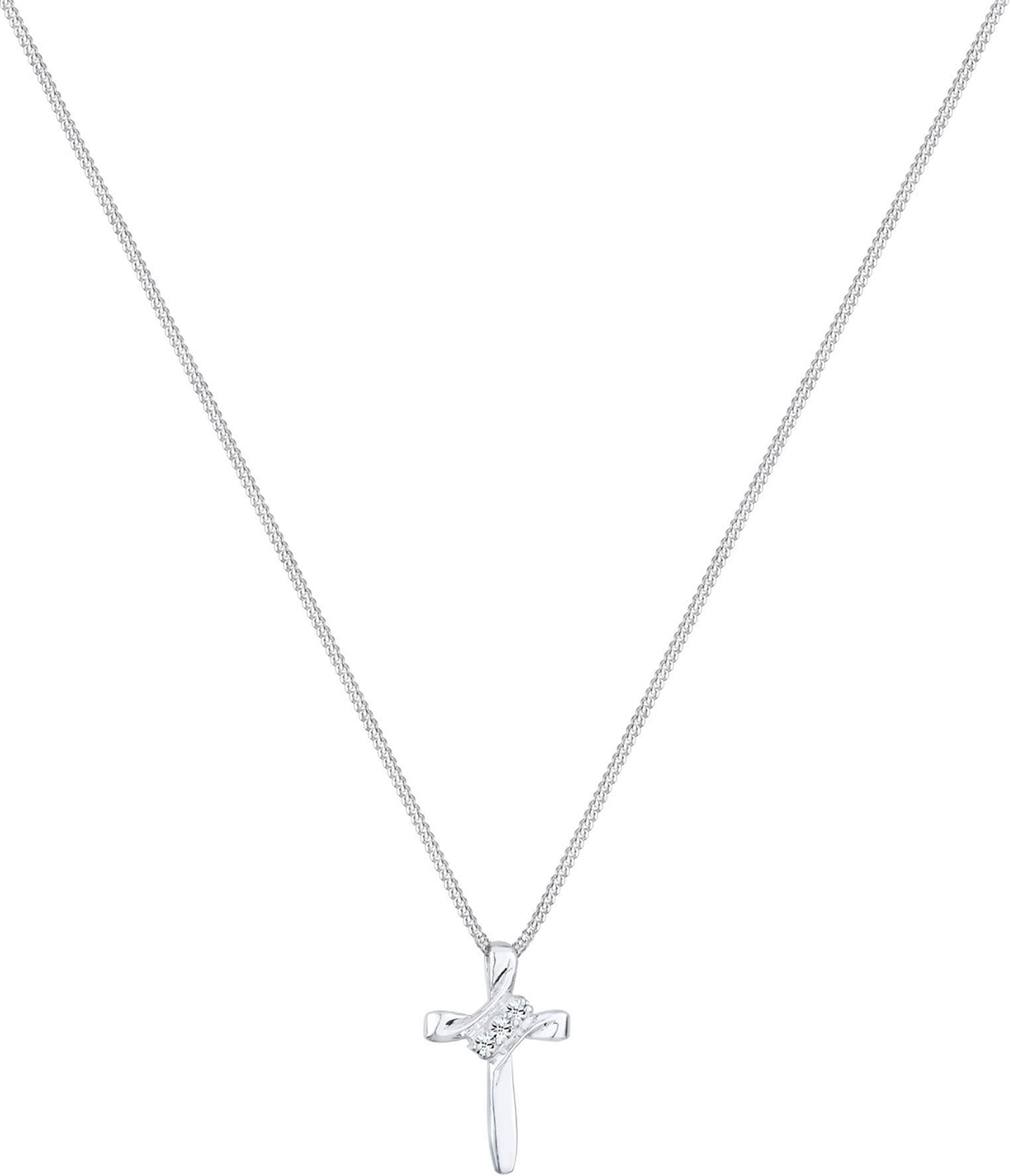 Kette mit Anhänger »Kreuz Schmuck Geschenk, 0112292713«, mit Glasstein