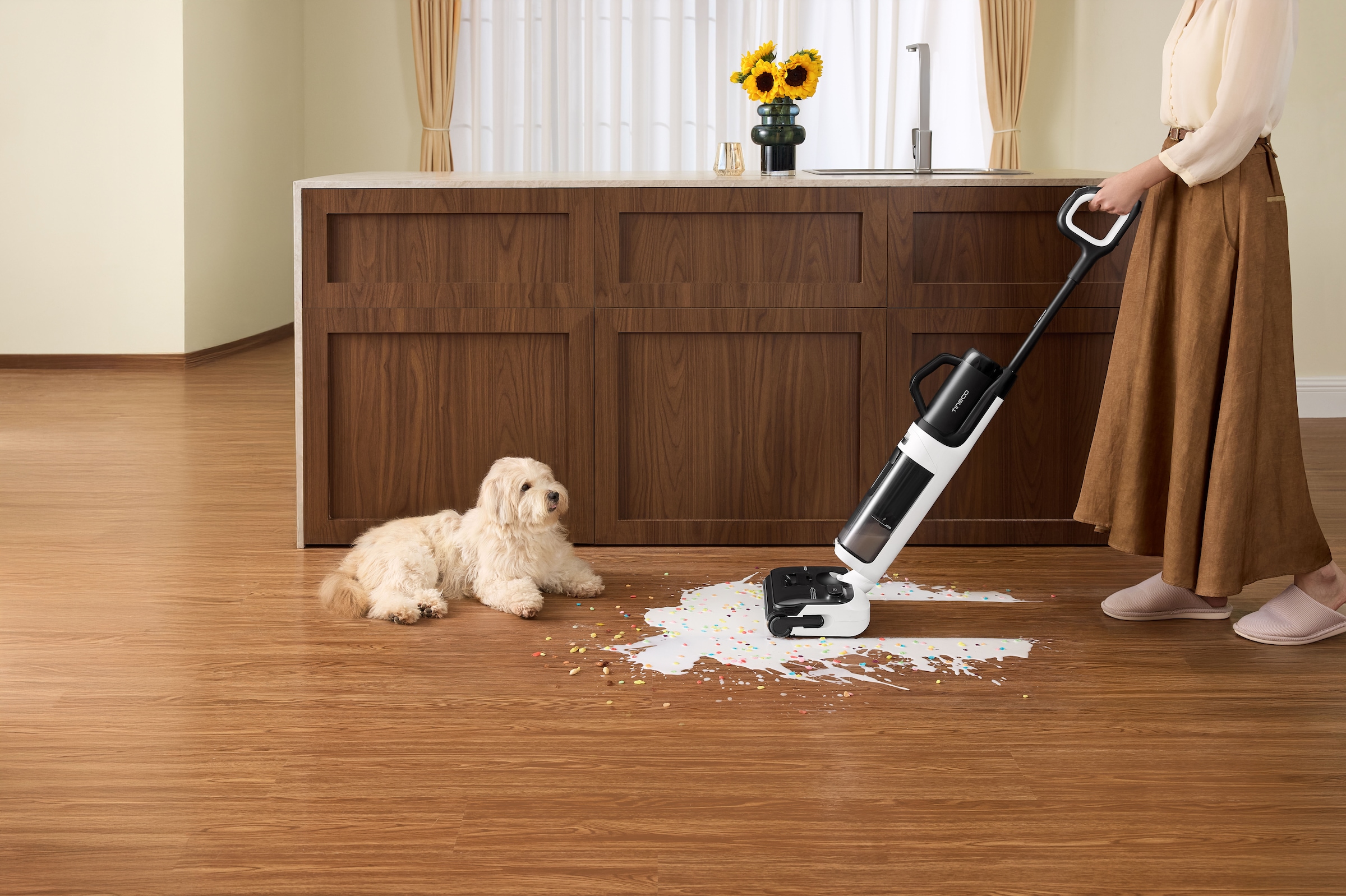 Tineco Nass-Trocken-Sauger »FLOOR ONE Switch i5 Stretch, 85°C Heißluft-Trocknung,  Handstaubsauger« Nass-Trocken-Sauger mit optionalem Handstaubsauger (inkl. Aufsätze)