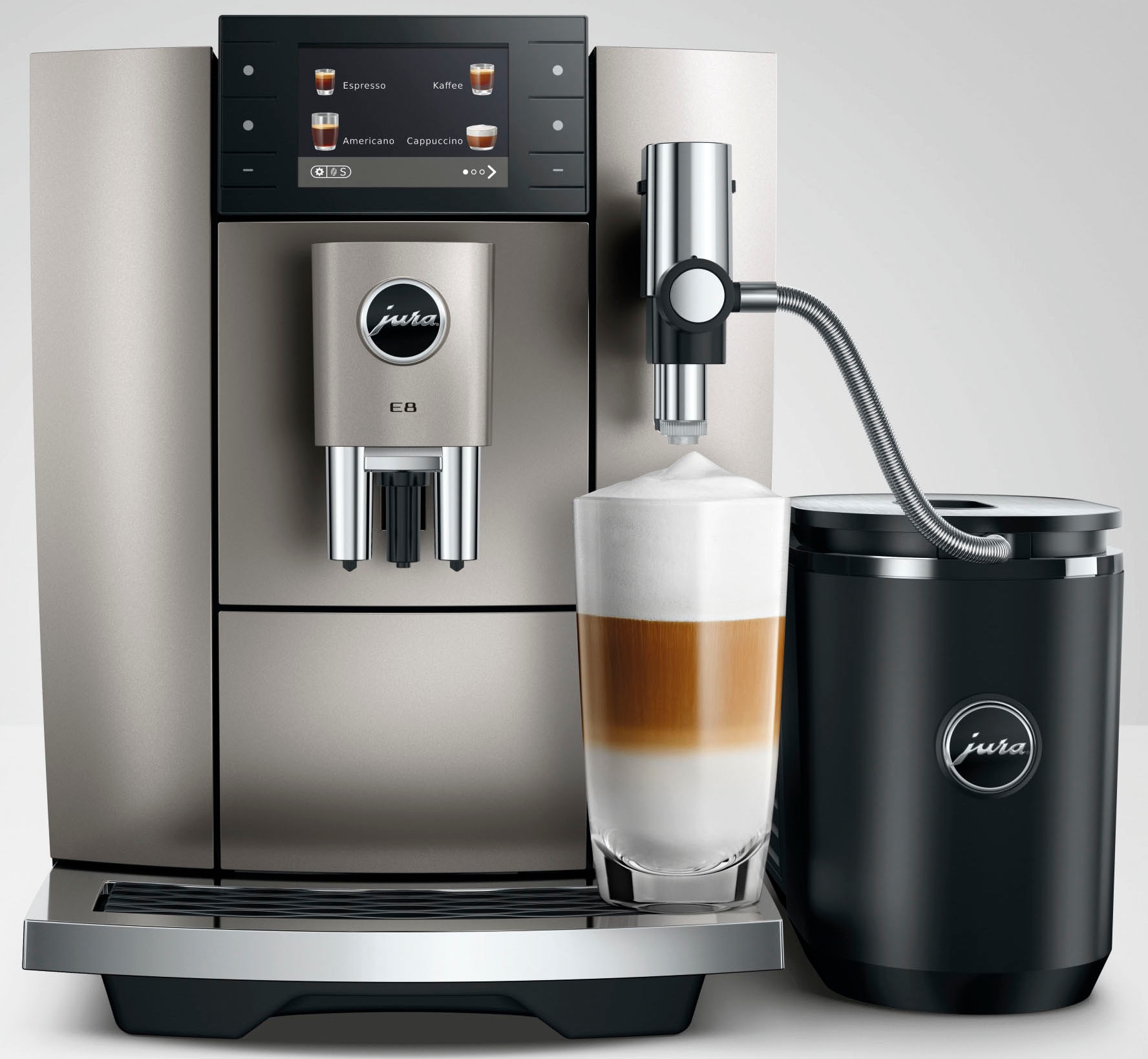 JURA Kaffeevollautomat »15712 E8 (ED), Midnight Silver« 27 Spezialitäten, WiFi, Hot & Light Brew, Sweet