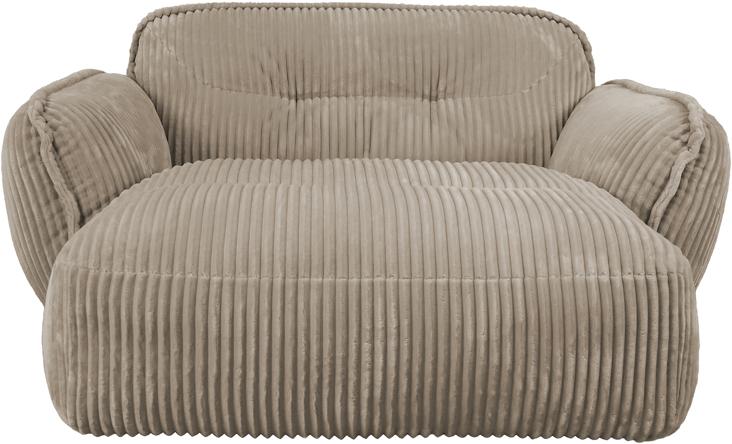 TRENDMANUFAKTUR Chaiselongue »Be Fluffy, mit Rundumbezug, Loveseat mit moderner breiter Kedernaht« mit softem Sitzkomfort, in hochwertigem Breitcord mit weicher Haptik
