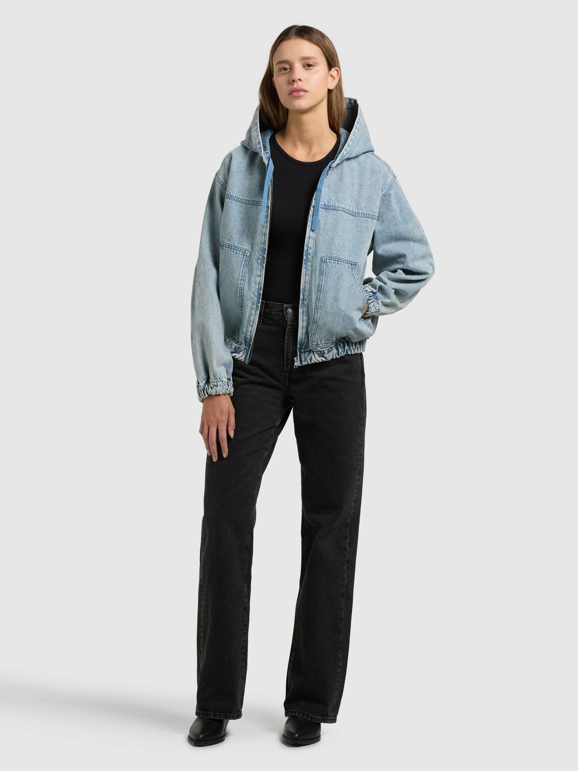 khujo Jeansjacke »Jeansjacke Gretel« mit Kapuze Modische Jacke in Jeans-Optik