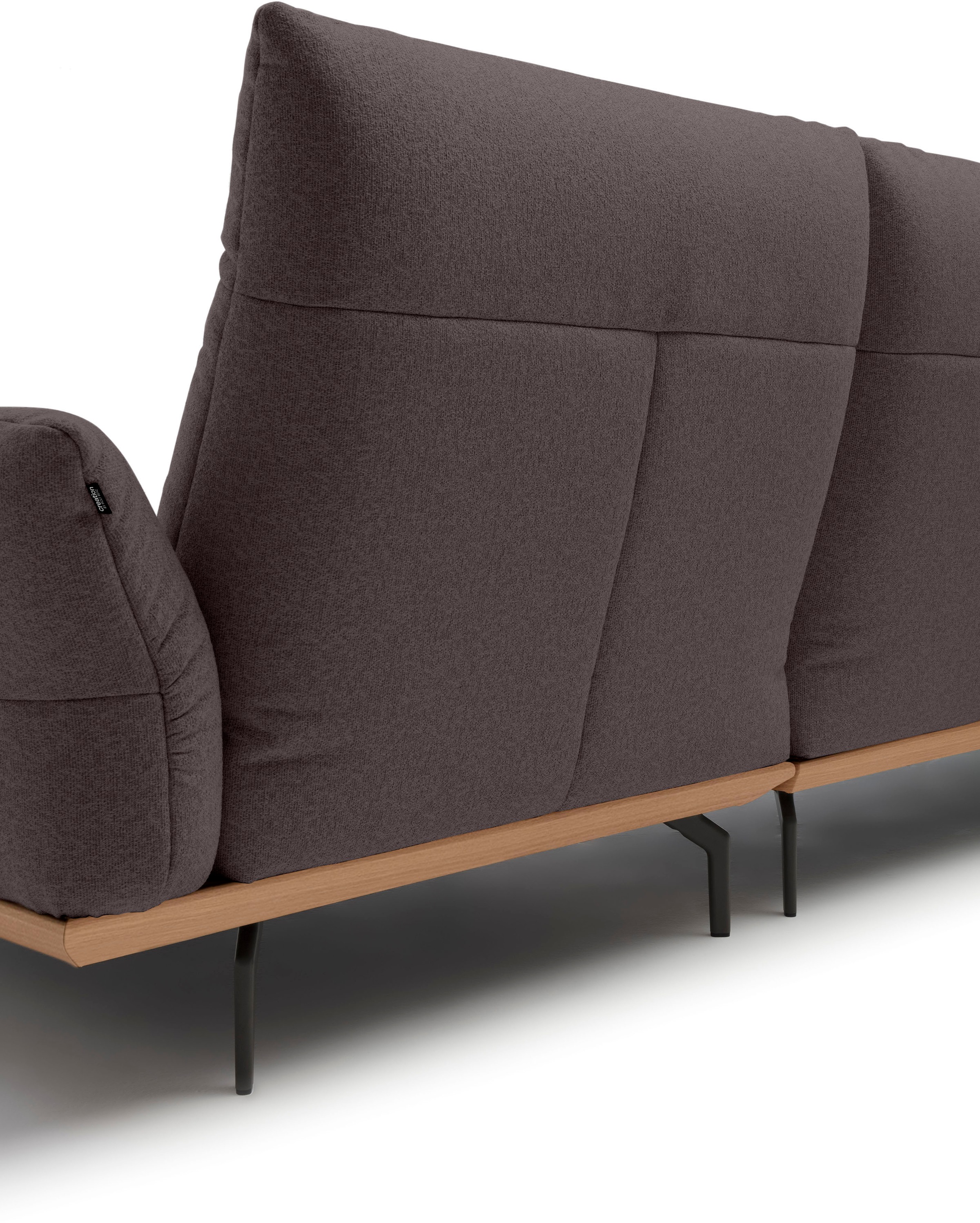 Creation BY ROLF BENZ Ecksofa »CR.460« Sockel in Eiche, Winkelfüße in Umbragrau, Breite 338 cm