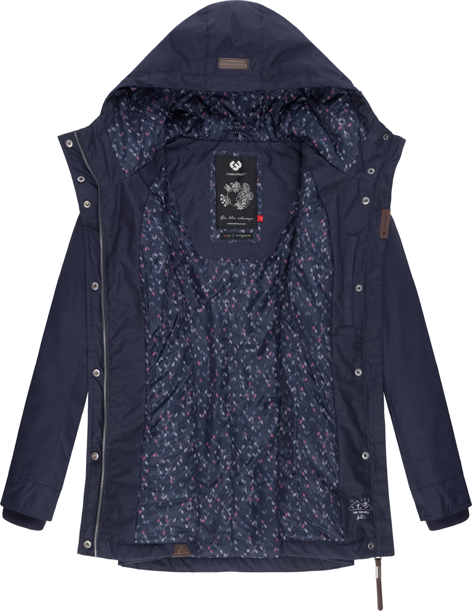 Ragwear Wintermantel »Winterjacke Monadis Black Label«, stylischer Winterparka für die kalte Jahreszeit