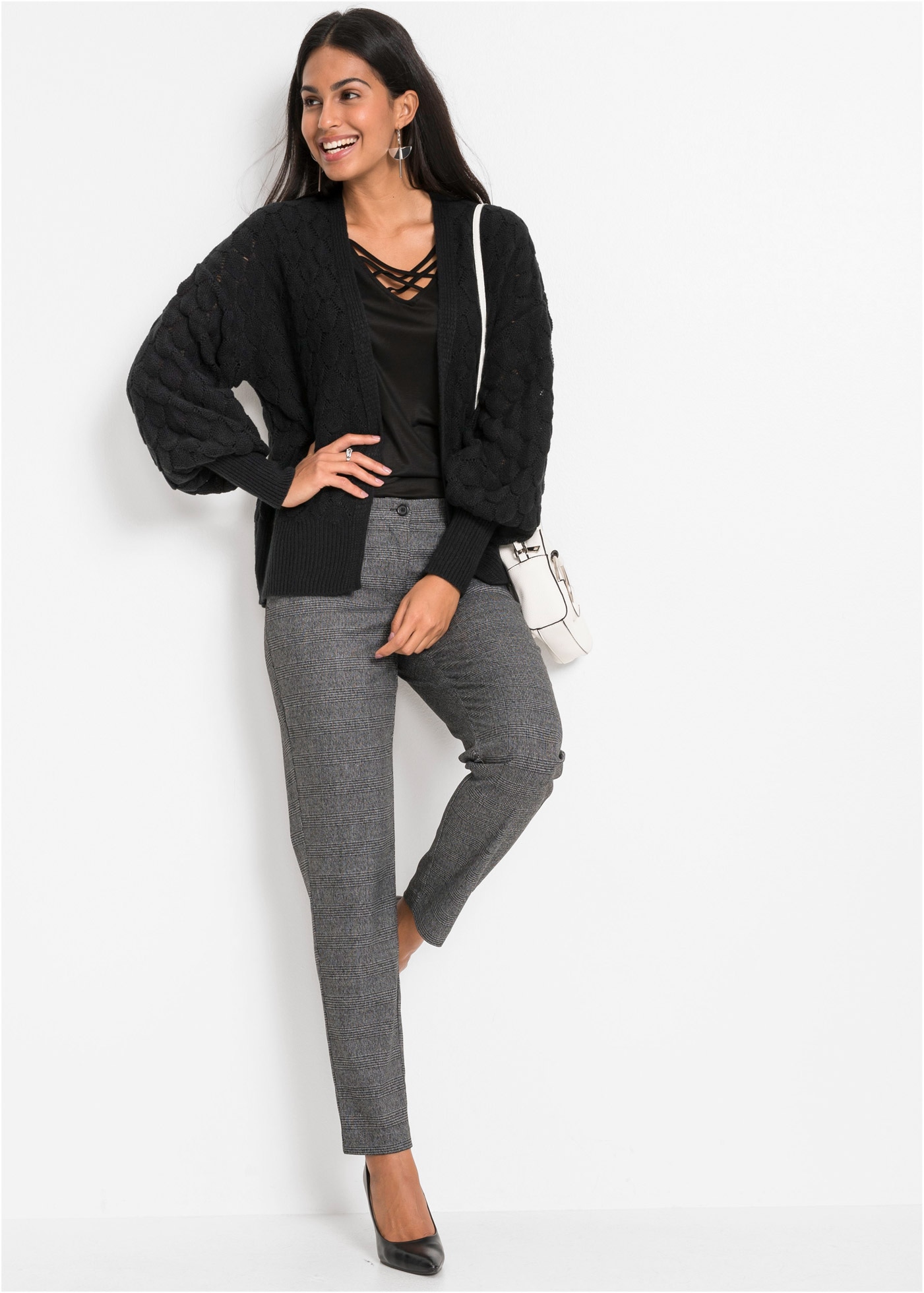 bonprix Ajourstrickjacke »Ajour-Strickjacke« Ajour-Strickjacke