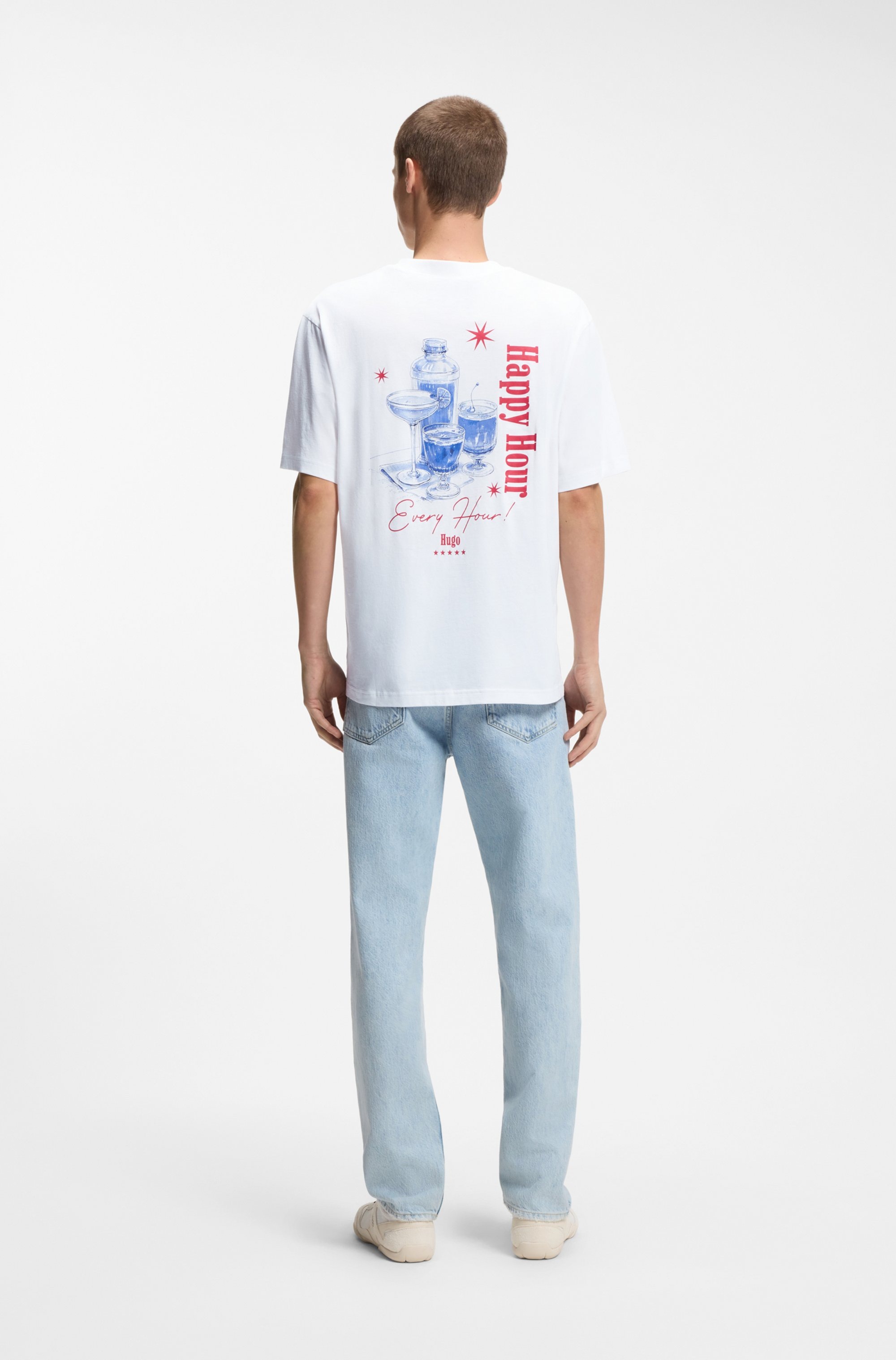 HUGO Blue T-Shirt »Nucavo« mit Artwork, regular fit