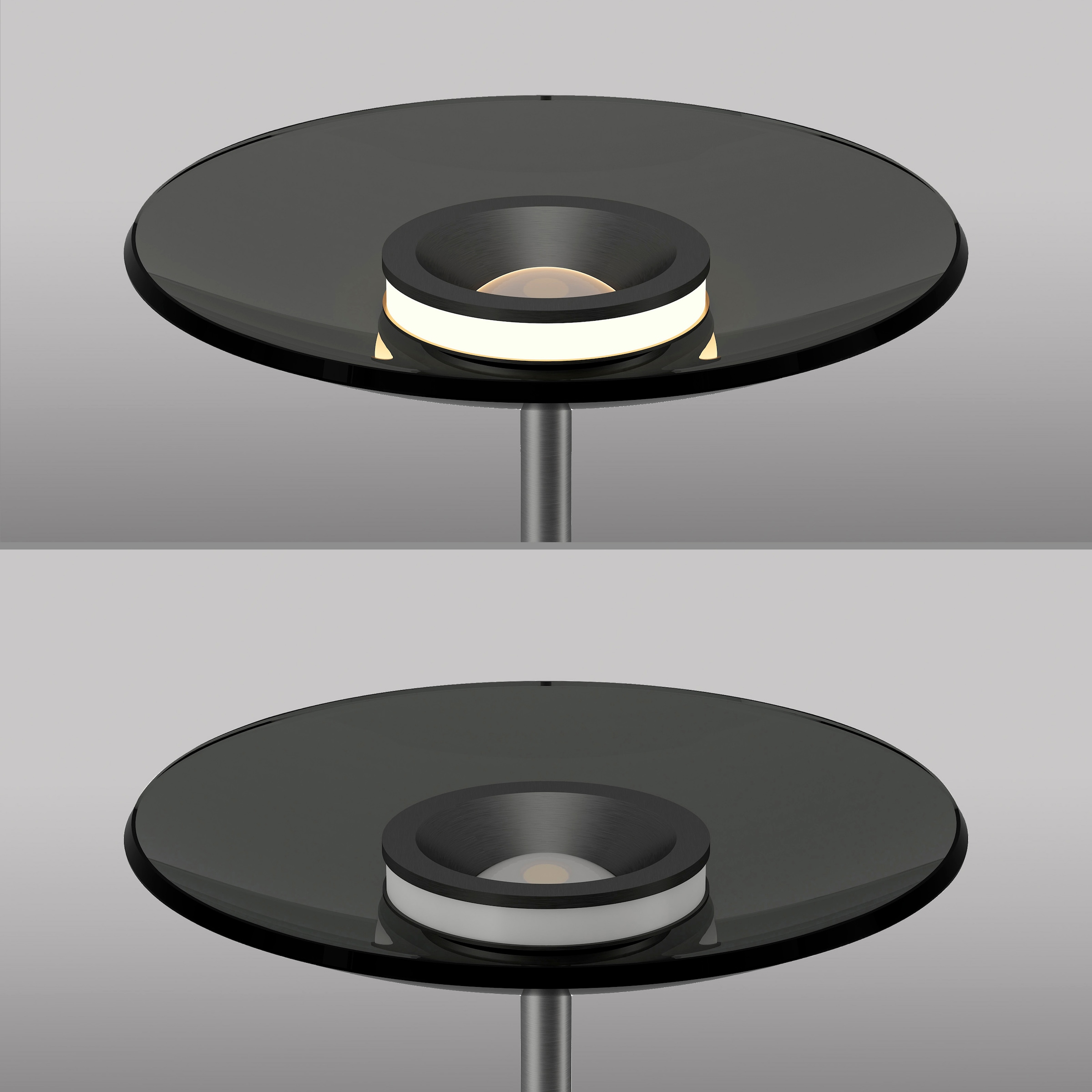 Neuhaus PURE LED Stehlampe »PURE Moon« LED-Board 1 Stk. Warmweiß Stufenloses dimmen per Touchdimmer, Rauchglas