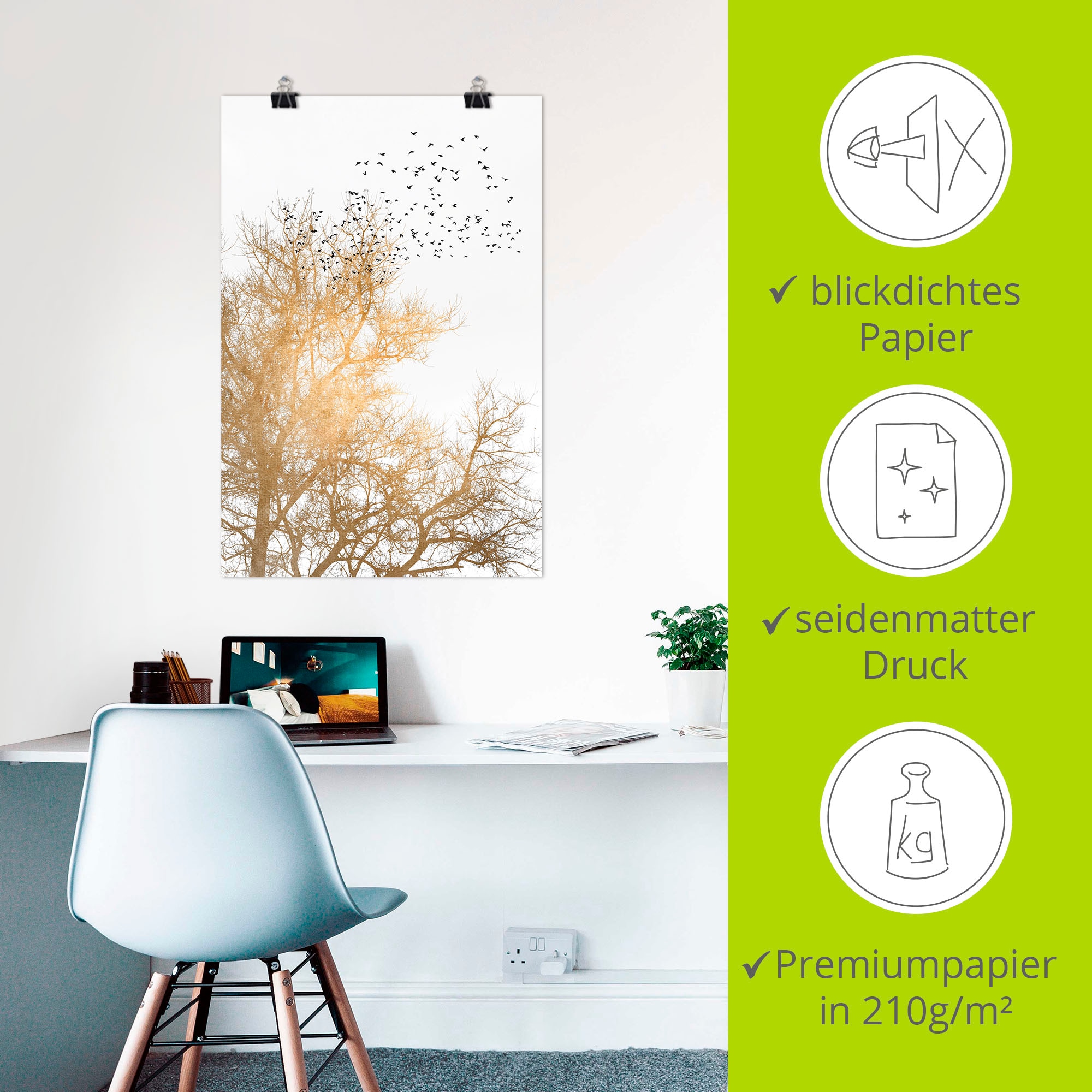 Artland Wandbild »Goldener Himmel« Himmelsbilder 1 Stk. tlg. als Leinwandbild, Poster in verschied. Größen