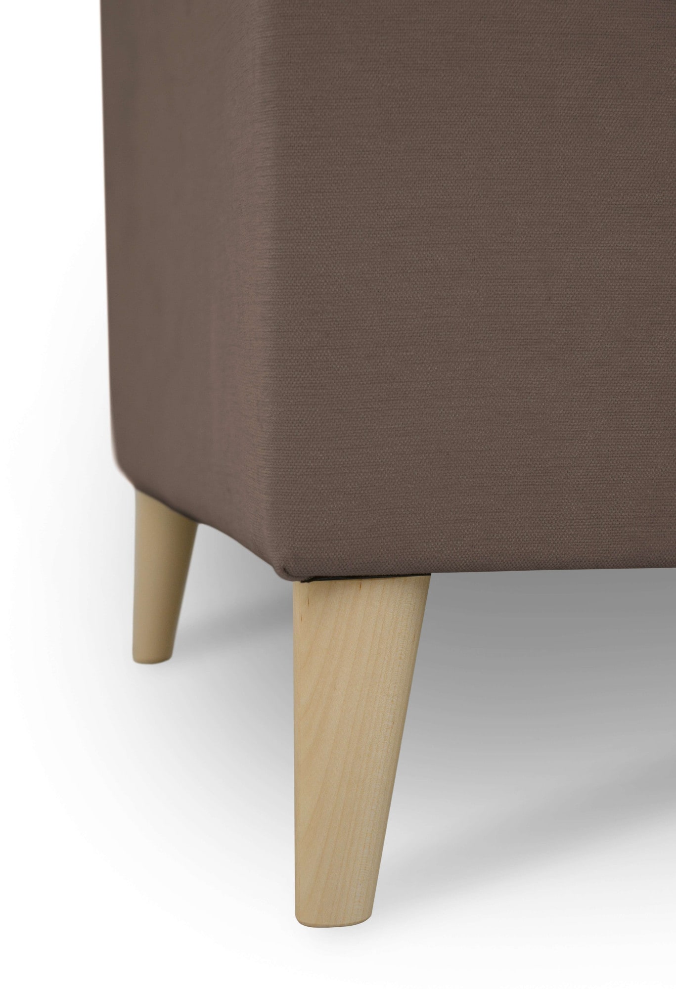 OTTO home Wohnlandschaft »Oland Skandi, weicher Chenille-Stoff« U-Form, 342 cm, Wellenunterfederung, Skandi-Design, Massivholzfüße