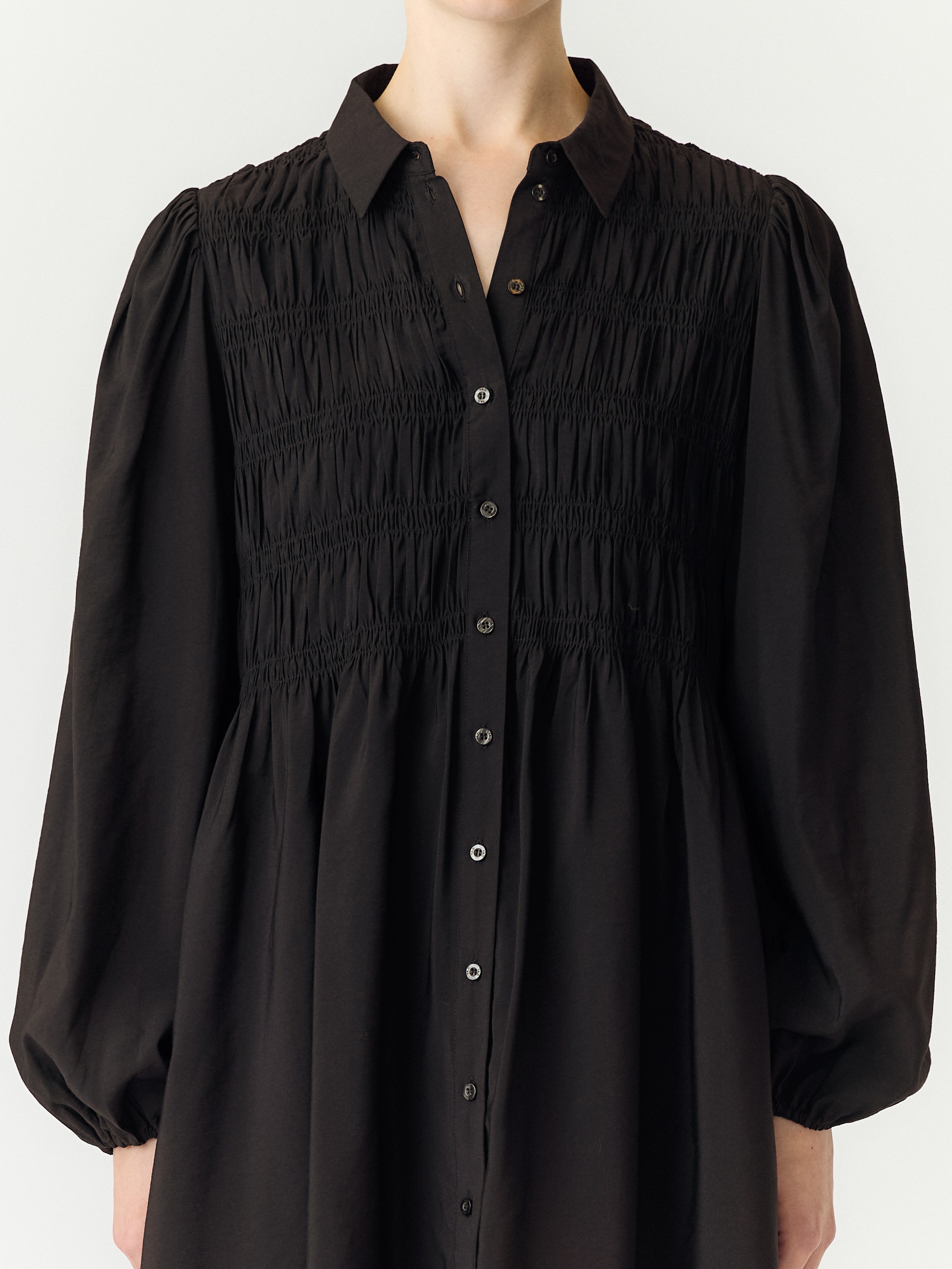 Y.A.S Smokkleid »YASPALA LS SMOCK SHIRT DRESS S. NOOS« Viskosemischung