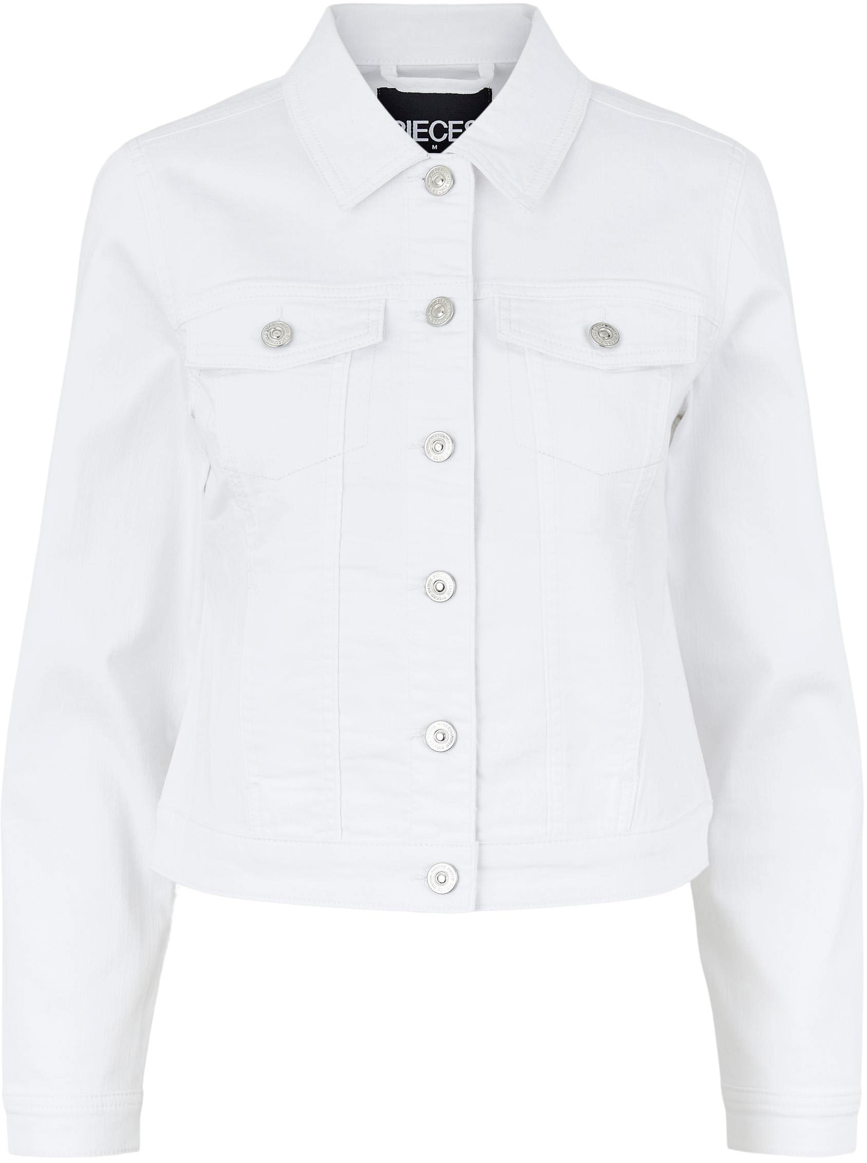 pieces Jeansjacke »PCOIA LS DNM JACKET BWHI NOOS BC«