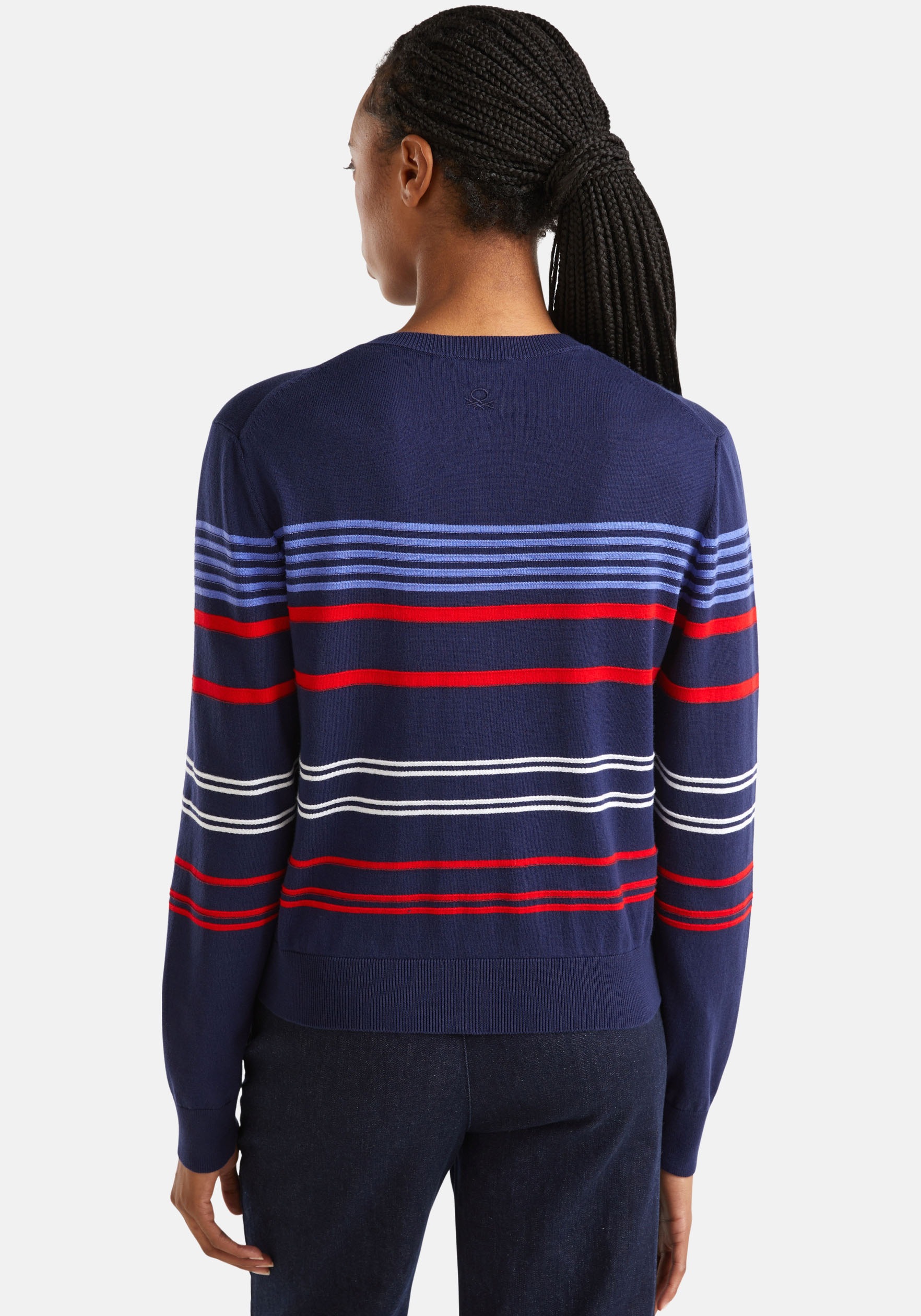 United Colors of Benetton Strickpullover, Gestreiftes Design in verschiedenen Farben