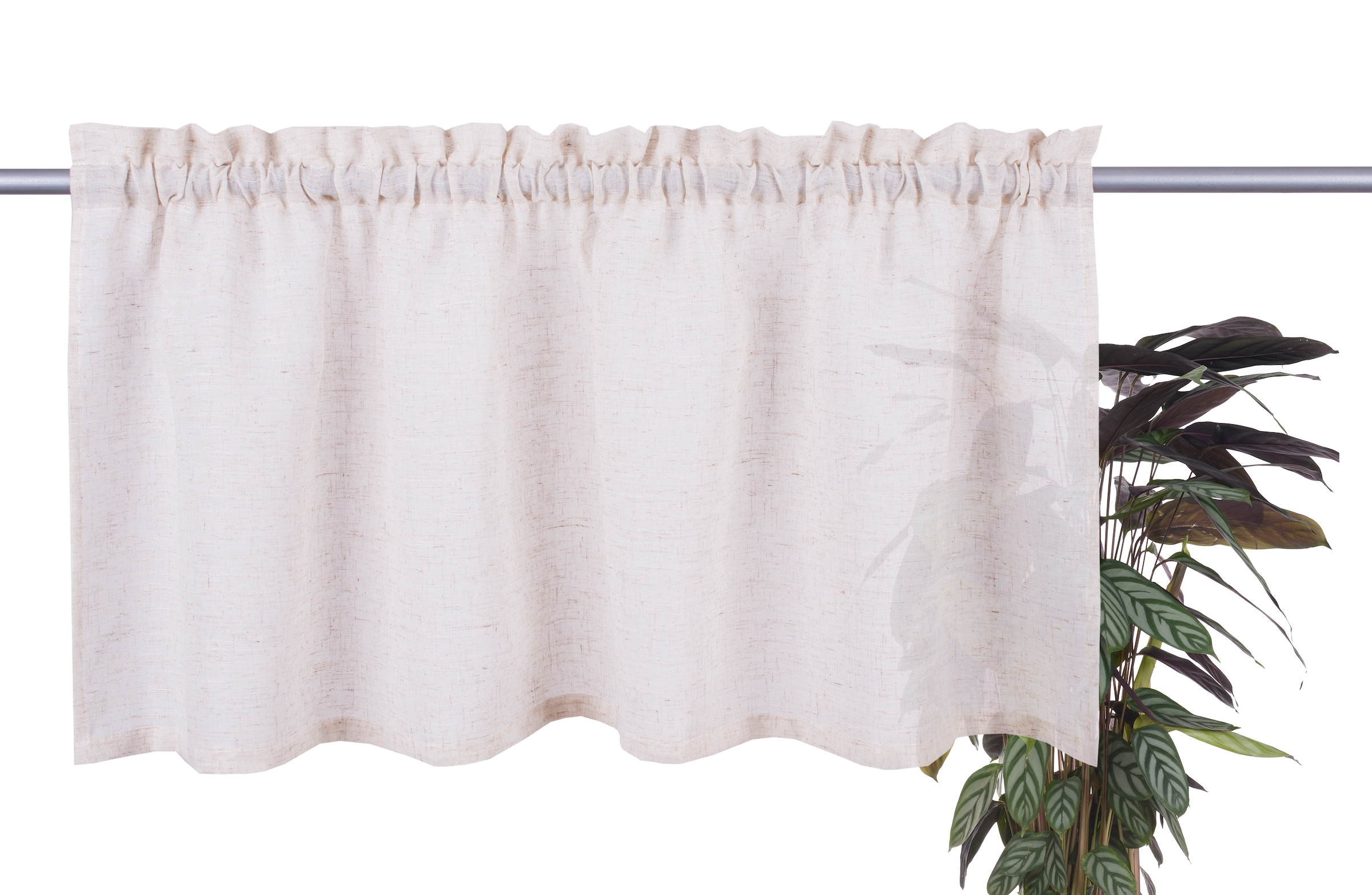 OTTO home Scheibengardine »Louvelle« Stangendurchzug 1 Stk. tlg. Leinenoptik, Scheibengardine, modern, basic
