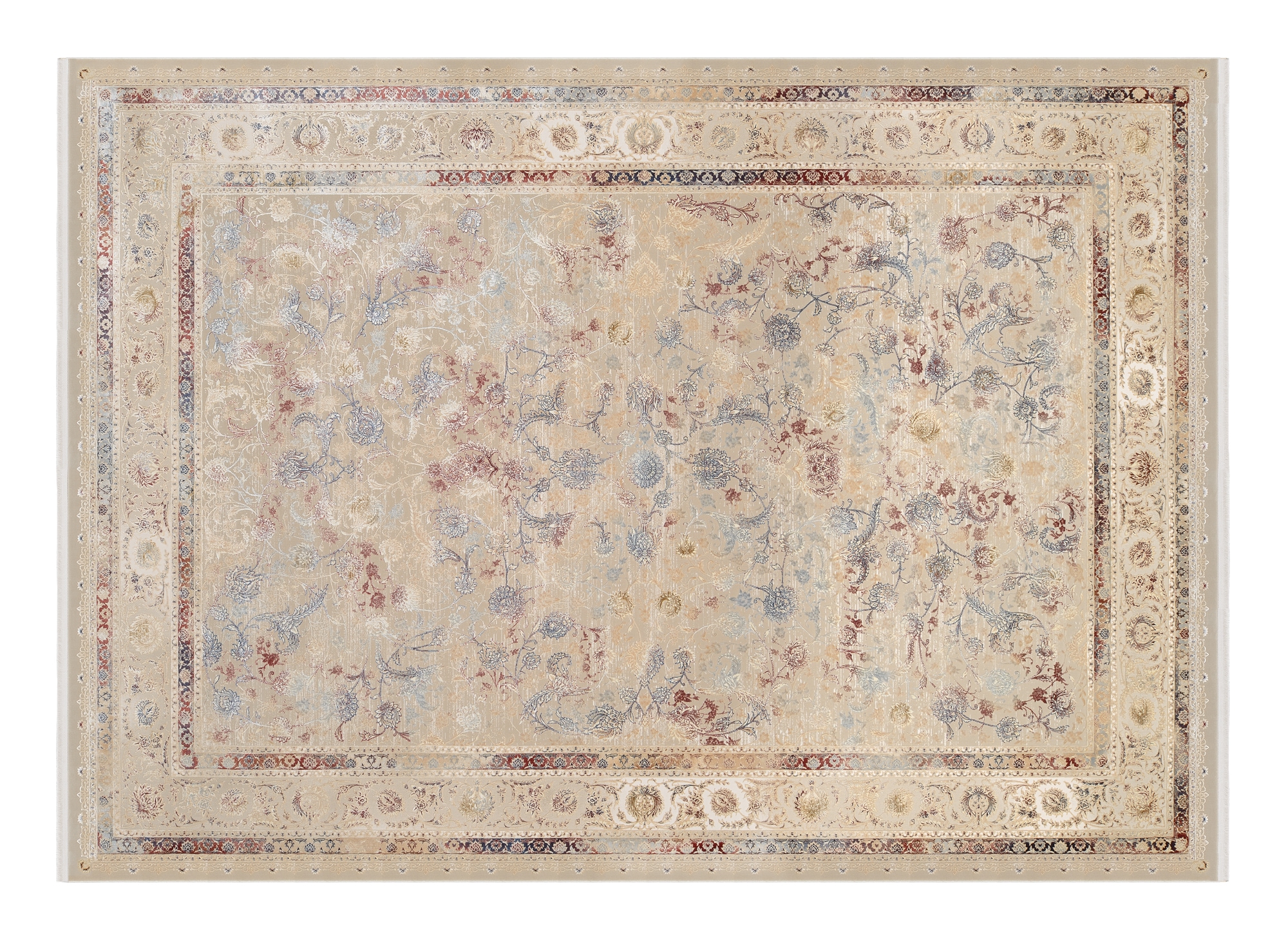 OCI DIE TEPPICHMARKE Teppich »MYSTIC LIMITED« rechteckig 7 mm Höhe florale Muster in 3D-Optik, maschinell gewebt, Viskose