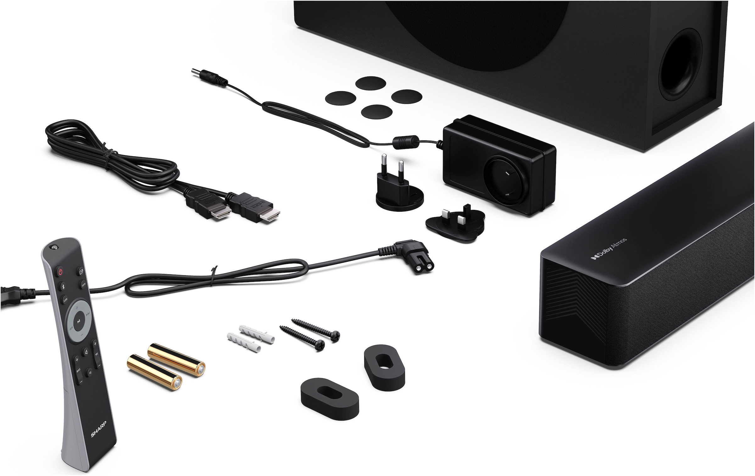 Sharp Soundbar »HT-SBW310« 2.1 (Bluetooth Bassregelung | Lautstärkeregelung | Pairing | USB-Wiedergabe 330 W)