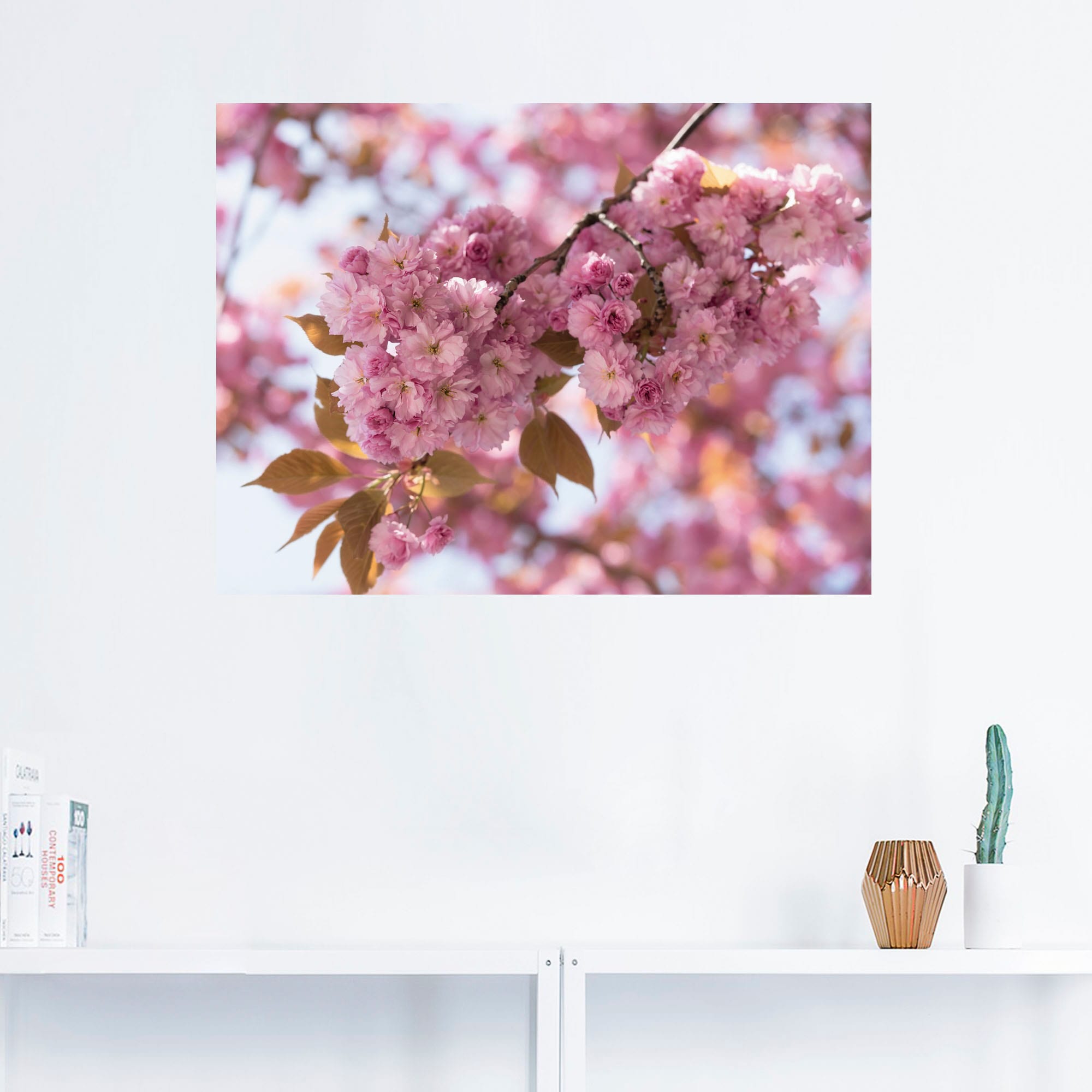 Artland Wandbild »Japanische Kirschblüte in Love I«, Blumen, (1 St.), als Leinwandbild, Poster, Wandaufkleber in verschied. Größen