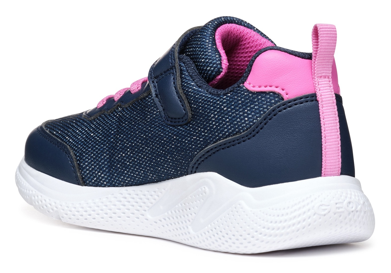 Geox Sneaker »J SPRINTYE GIRL«, Freizeitschuh, Klettschuh mit Glitzer Stern