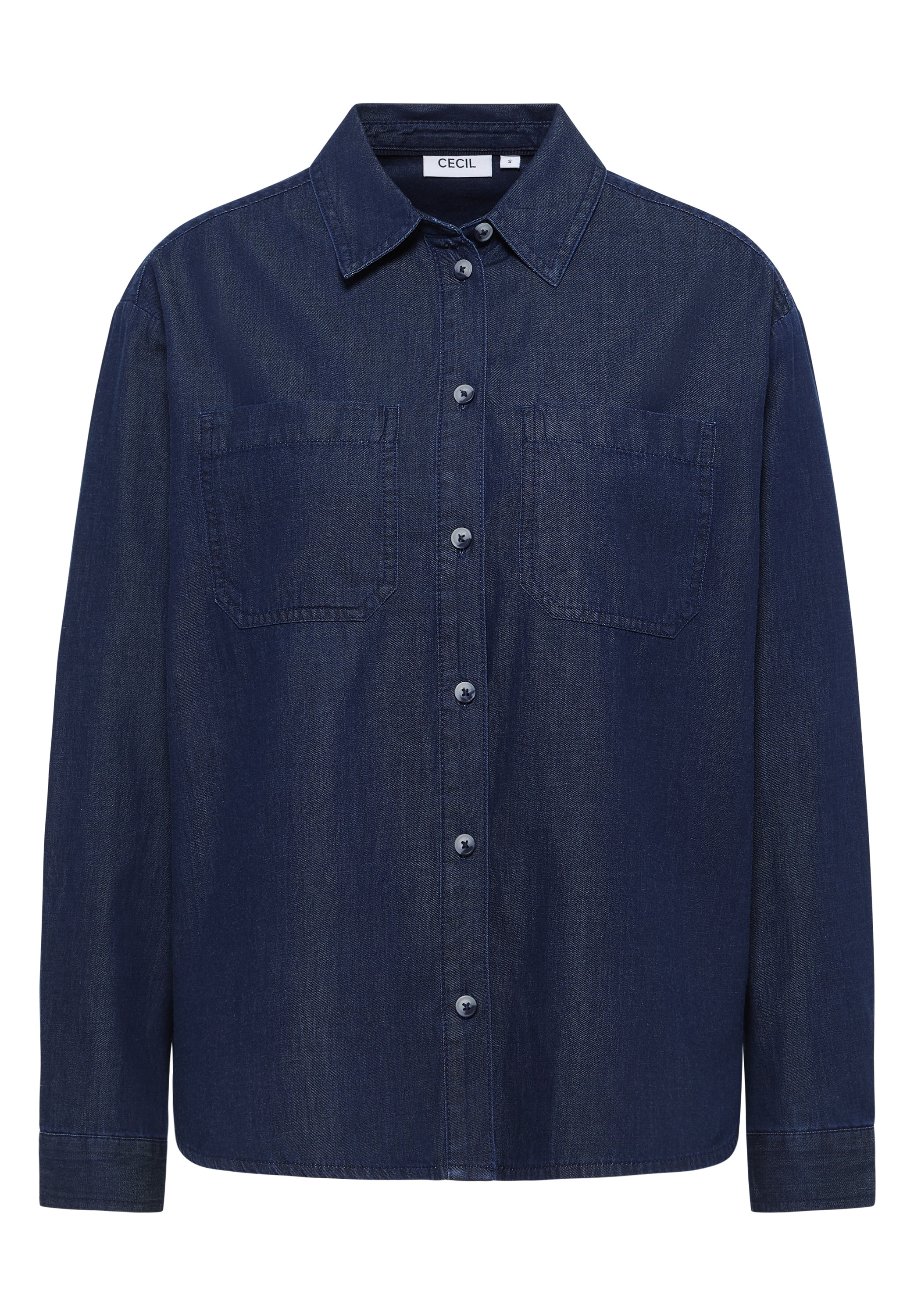 Cecil Hemdbluse, im Denim-Look