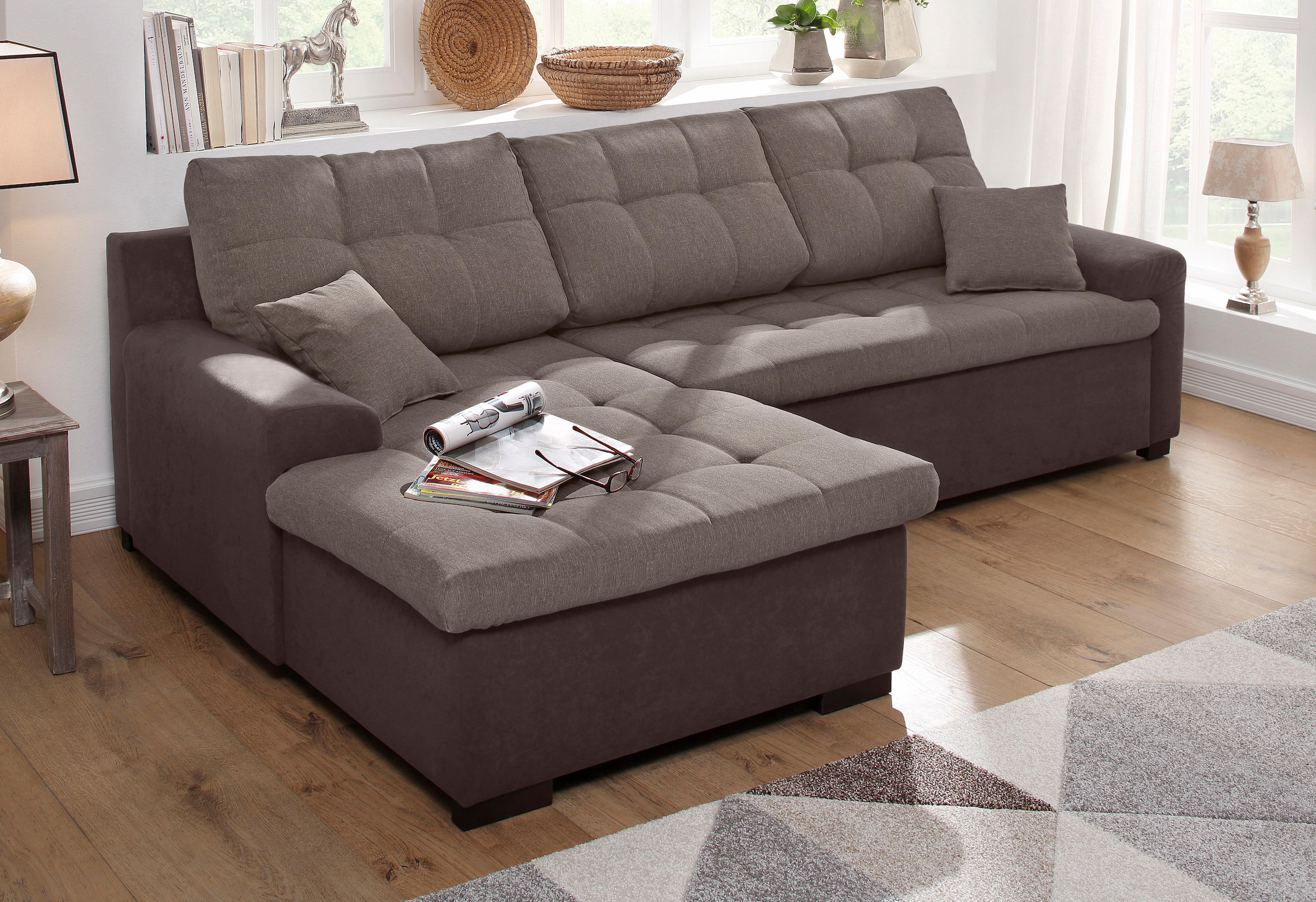 Home affaire Ecksofa »Föhr L-Form« wahlweise mit Bettfunktion