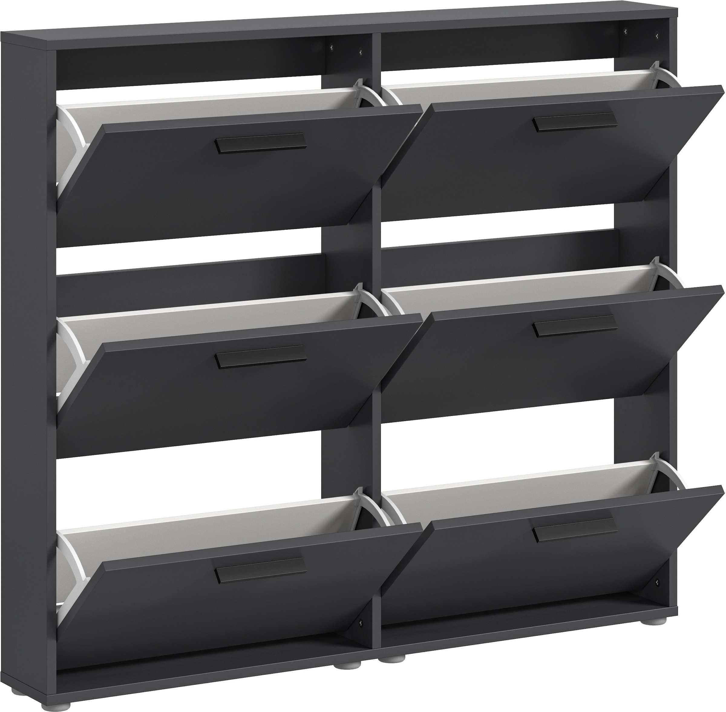 HBZ Schuhkommode »Sam Schuhkipper, Schuhschrank BxHxT 116x103x17 cm«, (1 St.), mit 6 Klappen