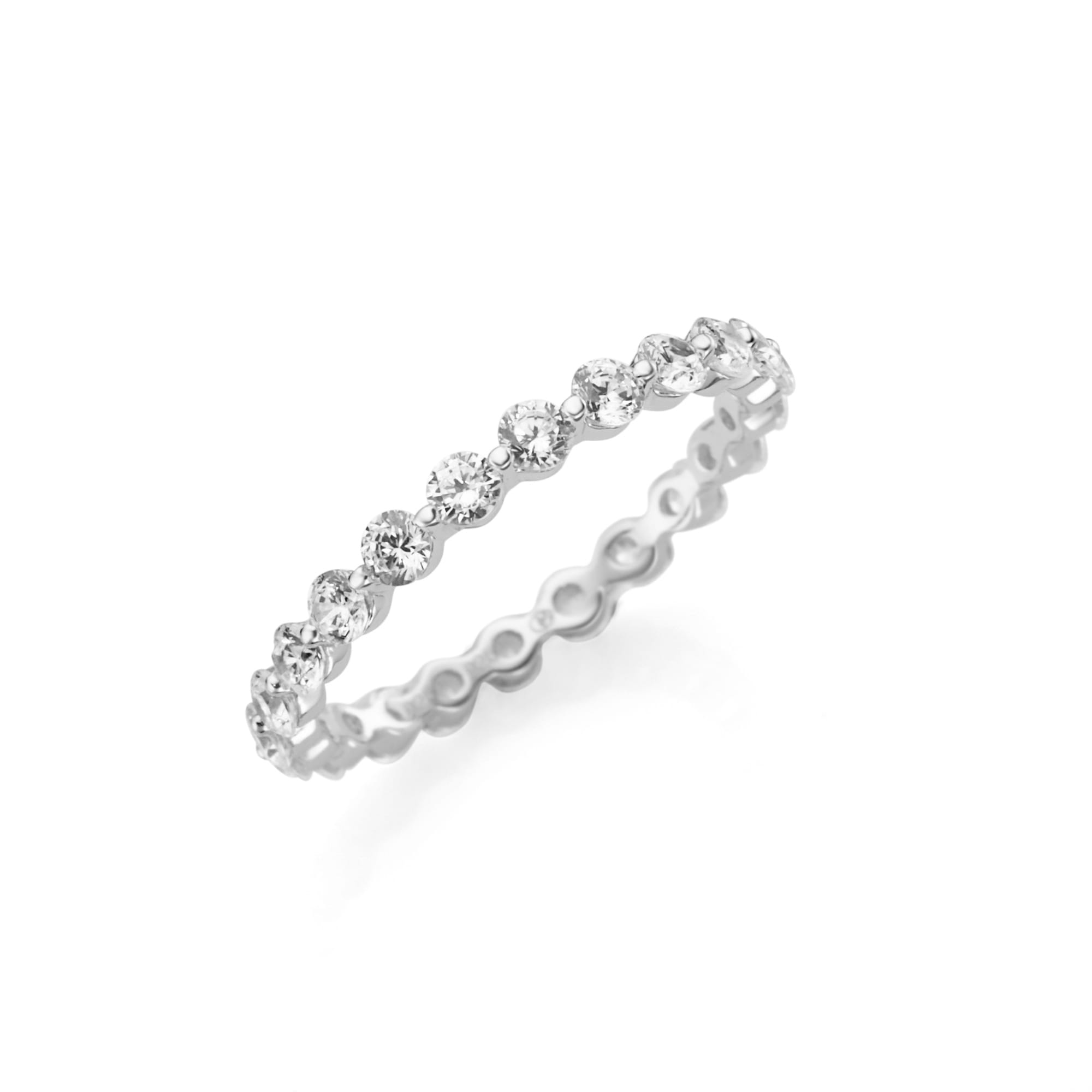 GIORGIO MARTELLO MILANO Silberring »Ring runde Zirkonia Steine, Silber 925«