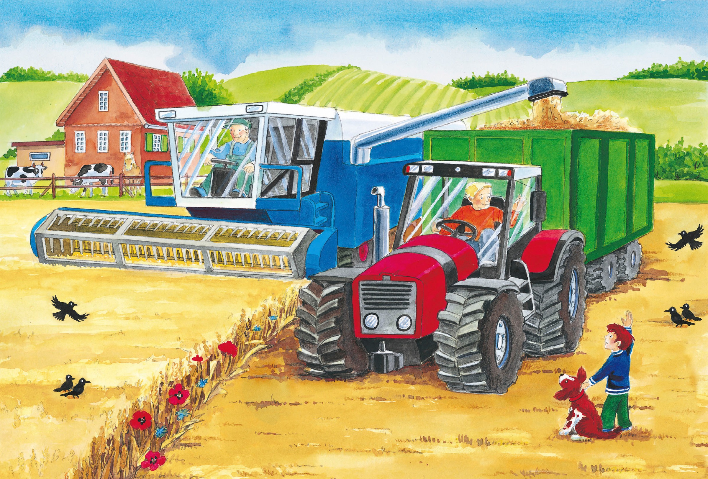 Schmidt Spiele Puzzle »Auf dem Bauernhof«, (72 tlg.), 3x24 Teile