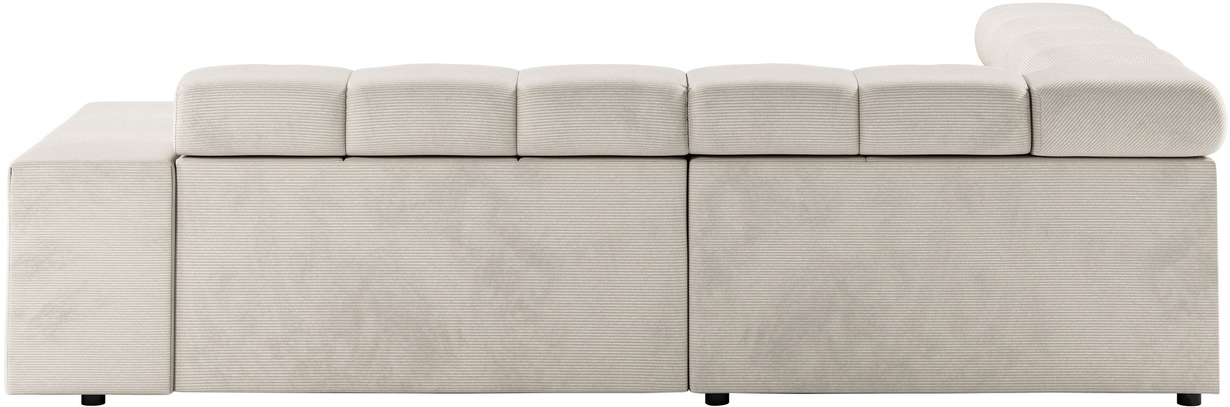 INOSIGN Ecksofa »Ancona, incl. Kopfteilverstellung + 3 Zierkissen, L-Form, Breite 249cm«, wahlweise motorische Sitztiefenverstellung, B/T(H: 249/215/70 cm
