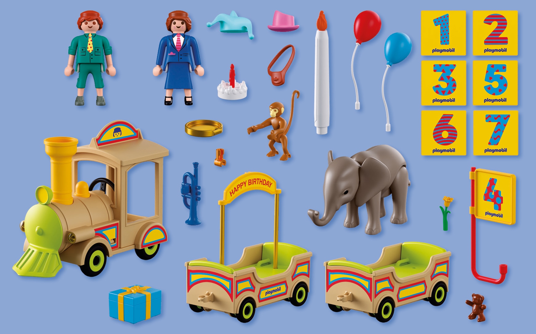Playmobil® Konstruktions-Spielset »Geburtstagszug (72184)« Made in Europe