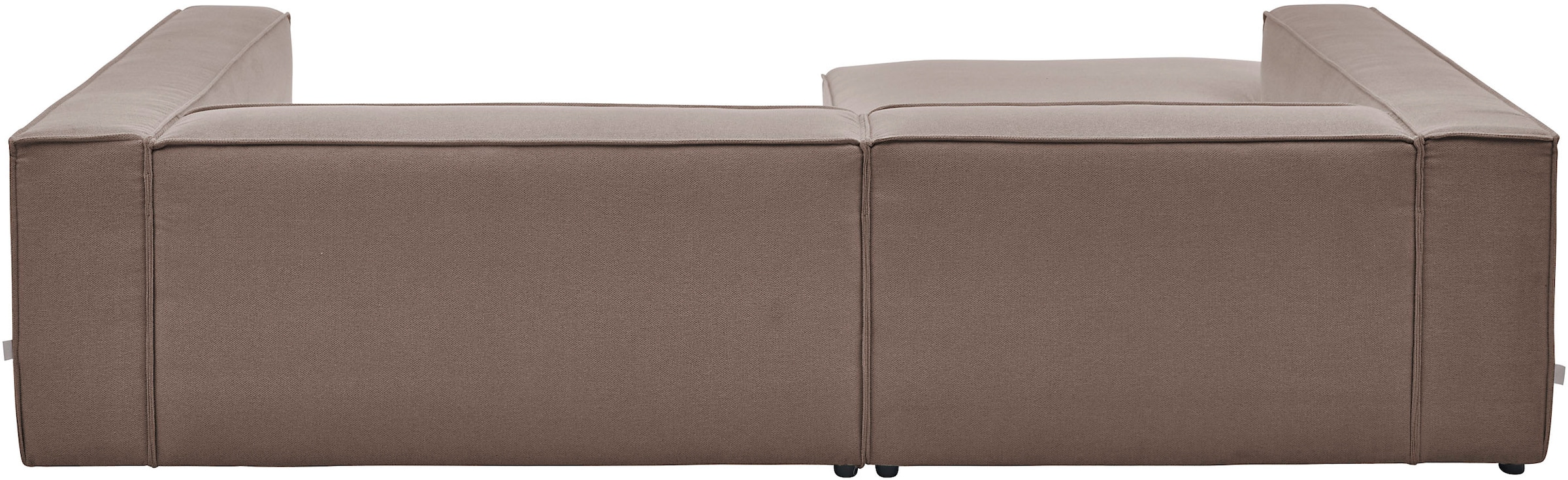LeGer Home by Lena Gercke Ecksofa »PIARA XXL, Big-Sofa in Cord oder Leinenoptik, L-Form, mit Kedernaht«, wahlweise Ottomane rechts/links, schwarze Füße, extra tiefe Sitzfläche