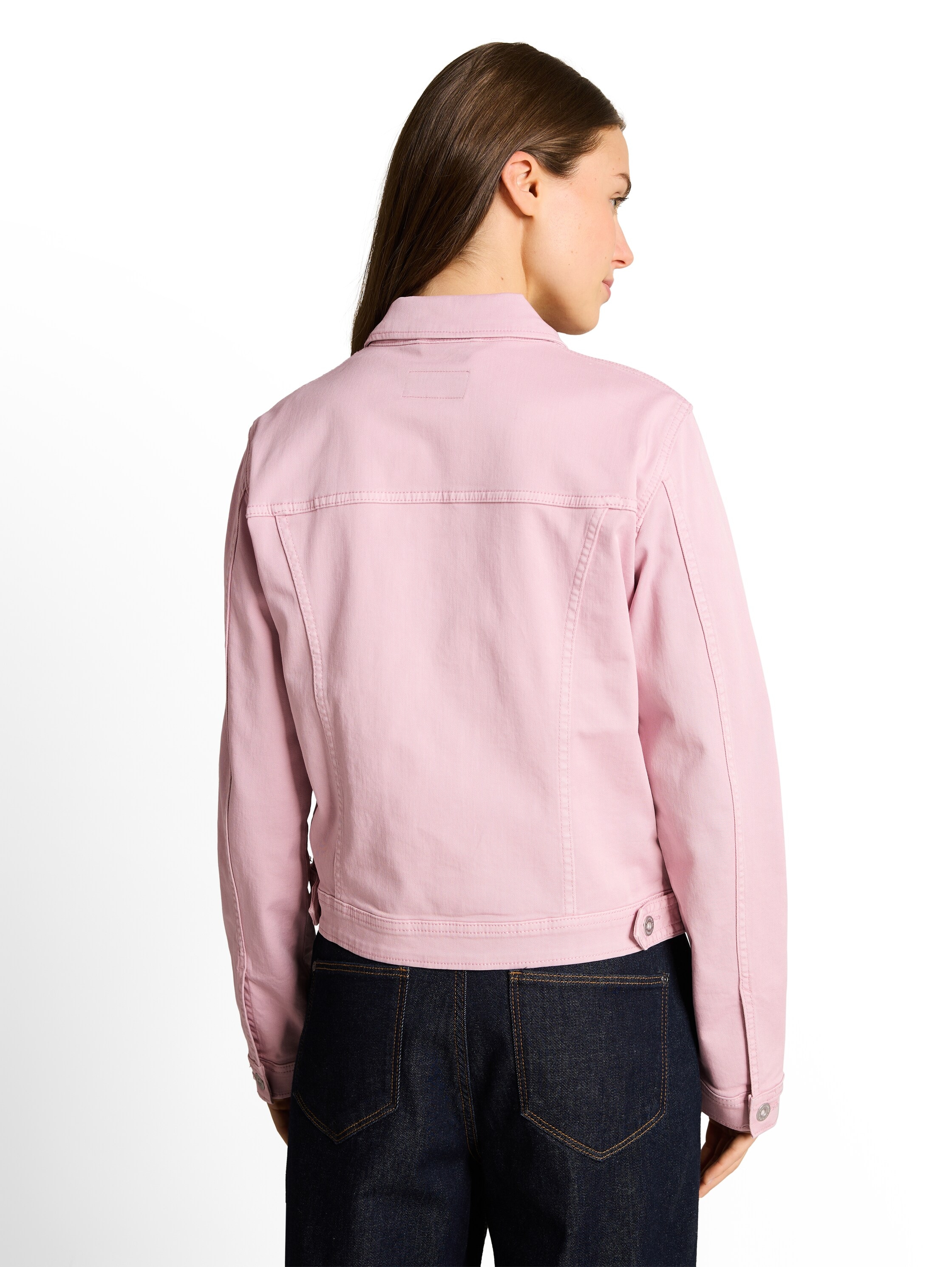 TOM TAILOR Jeansjacke ohne Kapuze mit Knopfleiste und Stretch