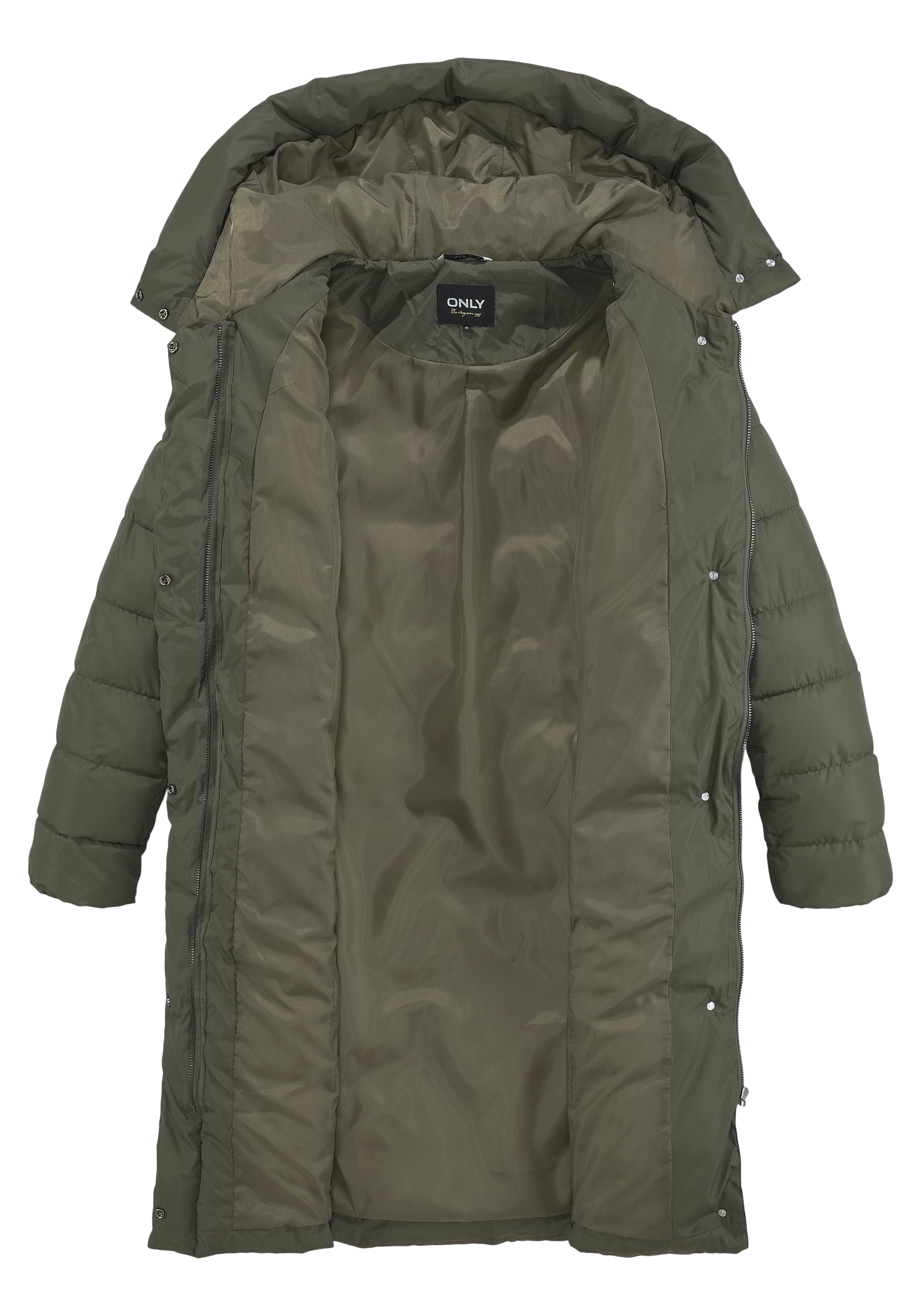 ONLY Steppmantel »ONLTINA PUFFER X LONG COAT OTW«, mit Kapuze