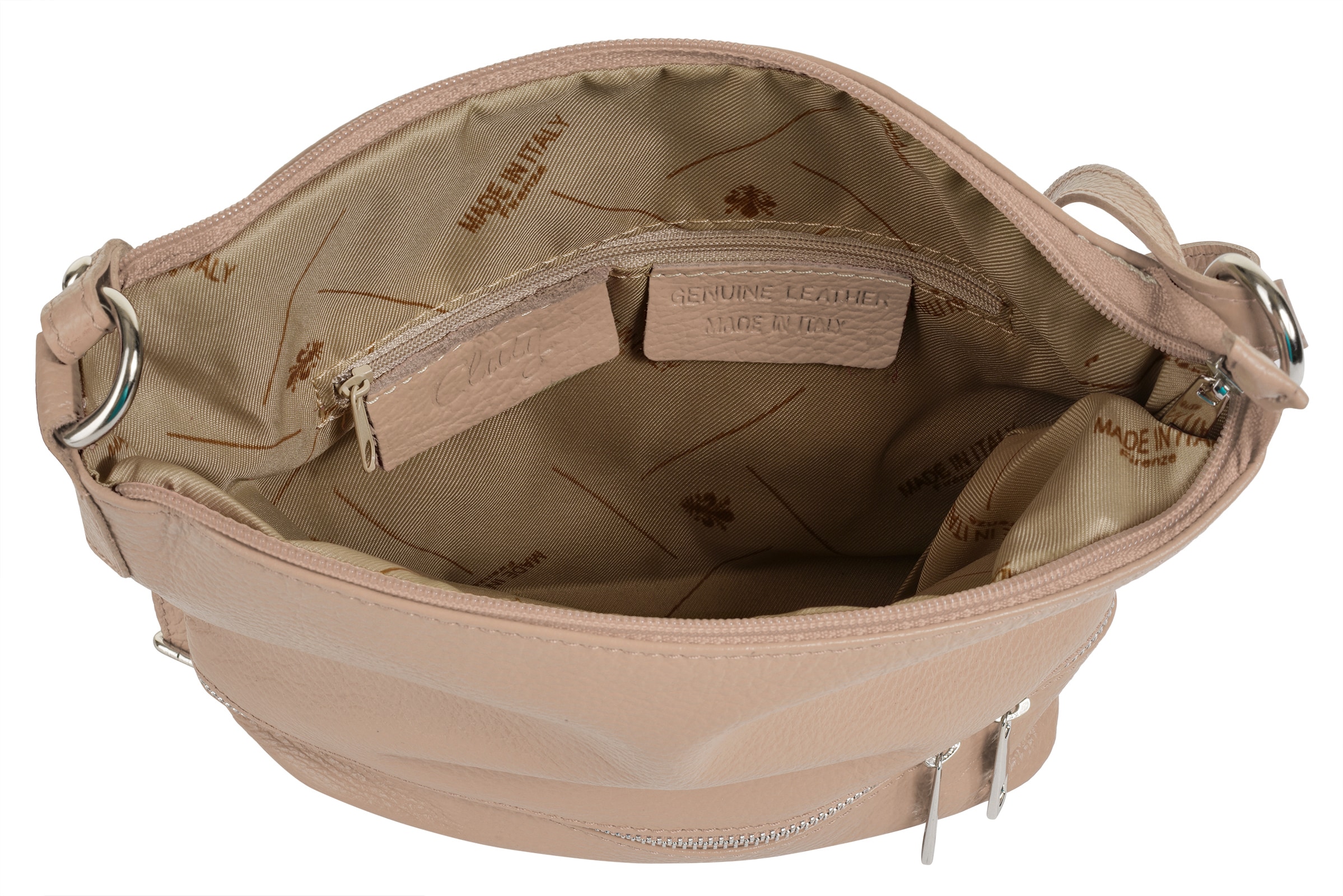 Cluty Umhängetasche echt Leder, Made in Italy