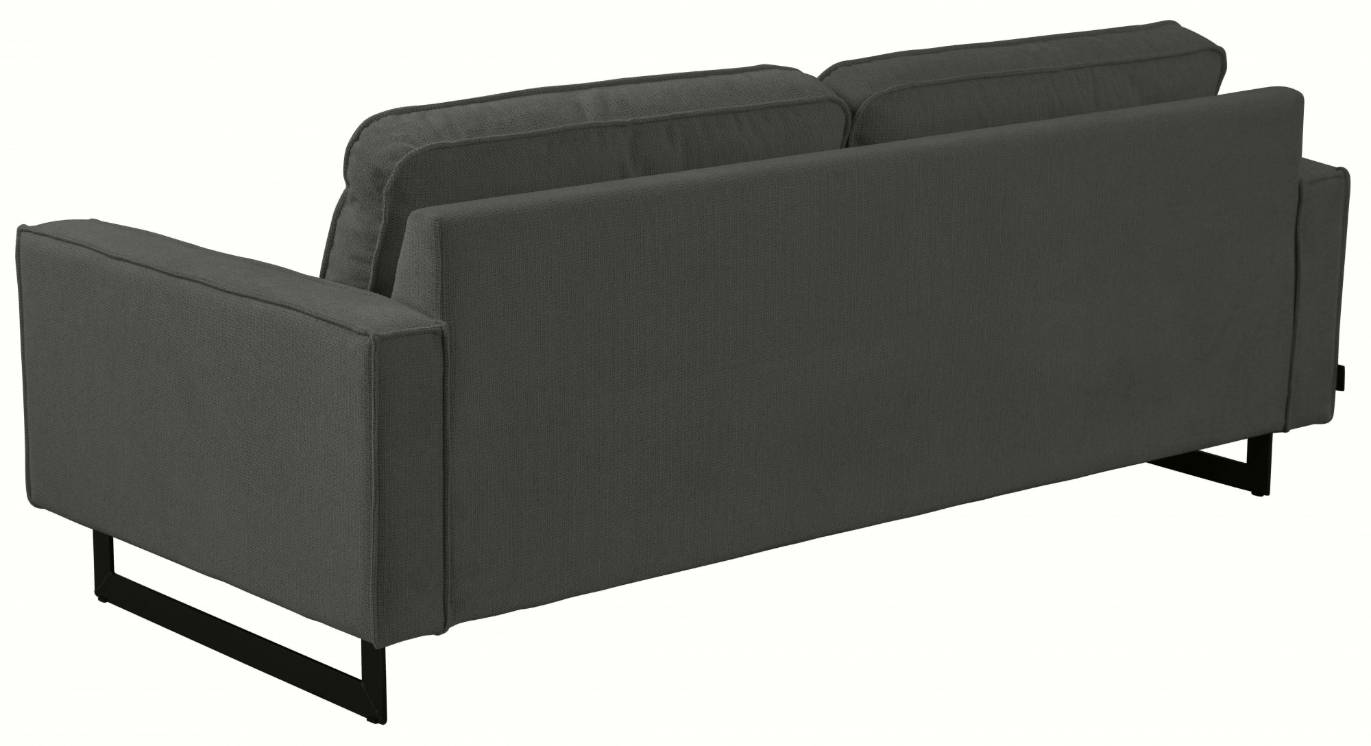 Places of Style 3-Sitzer »Maxi-Ausführung Pinto, 236 cm, Cord, Chenille, Lederoptik«, mit Keder, schwarze Metallfüße, Wellenunterfederung