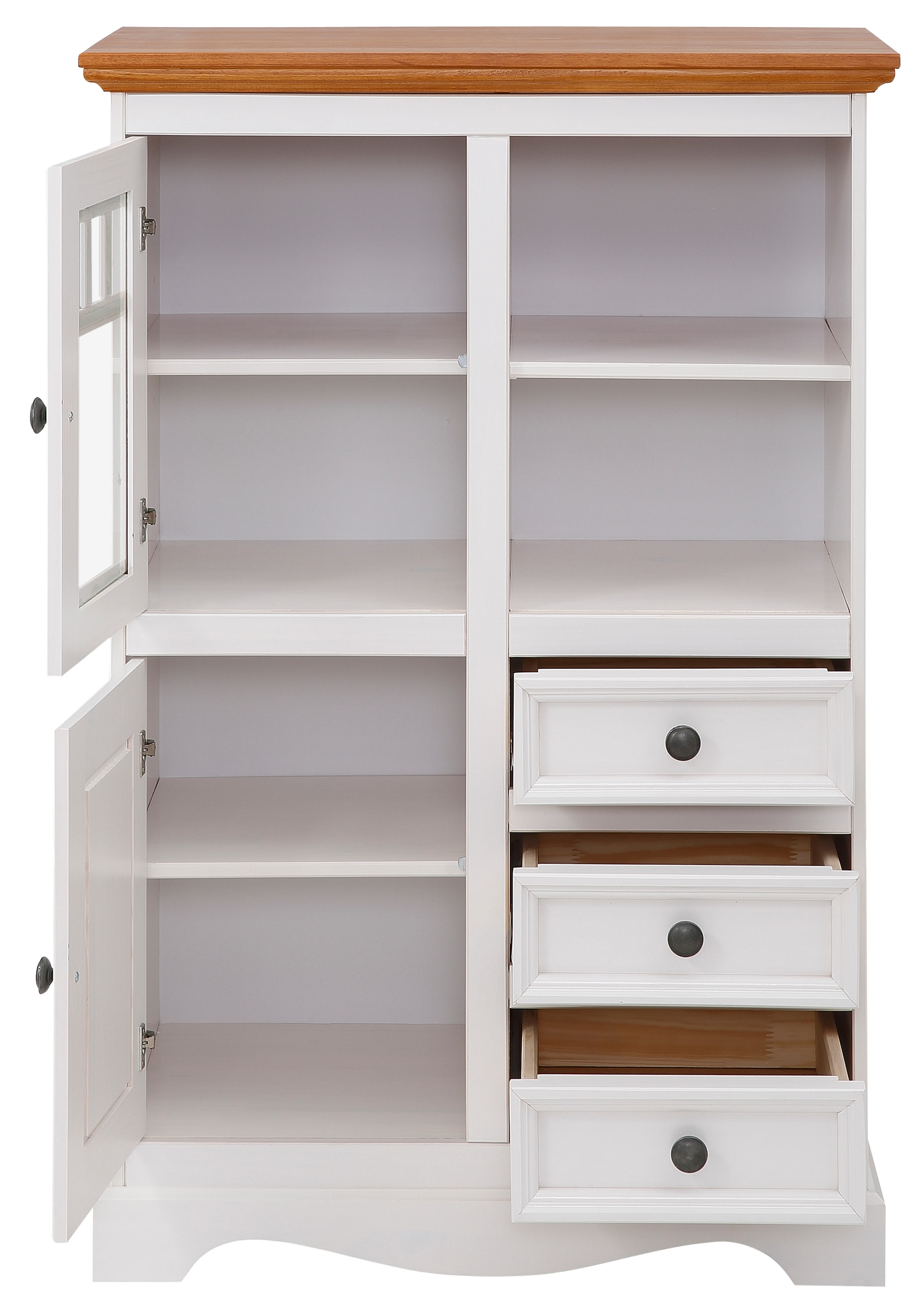 Home affaire Highboard »Melissa«, Vitrine, Breite 80 cm