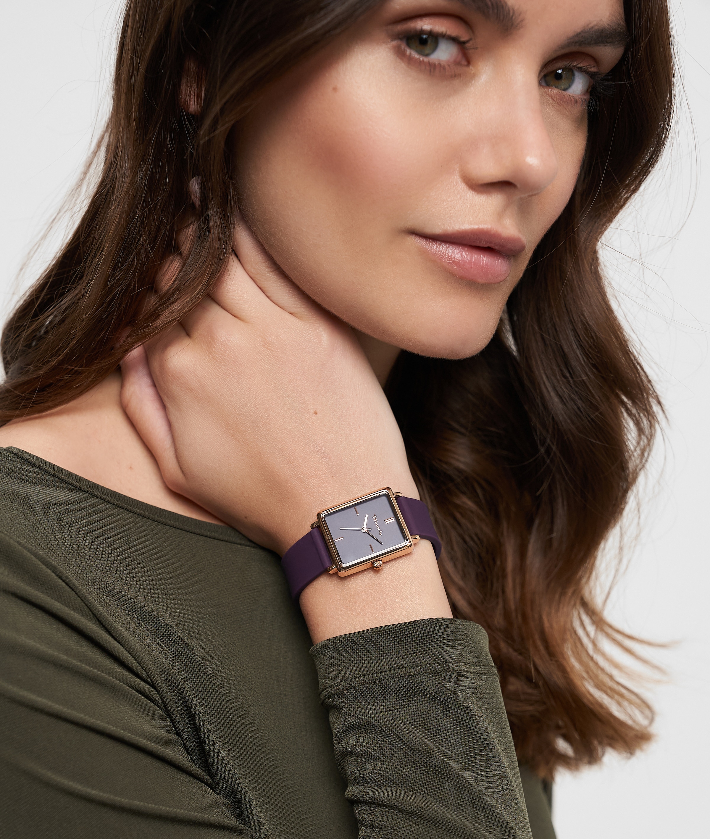 Tamaris Quarzuhr Armbanduhr, Damenuhr, Silikonarmband, analog