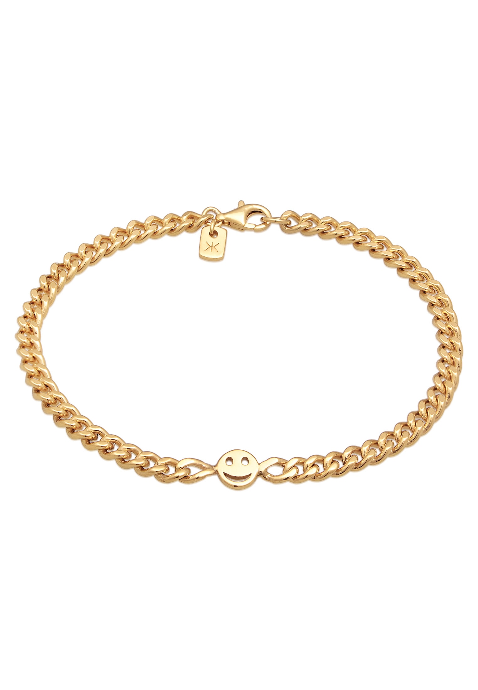 Kuzzoi Armkette »Armband mit Smiling Face 925 Silber«
