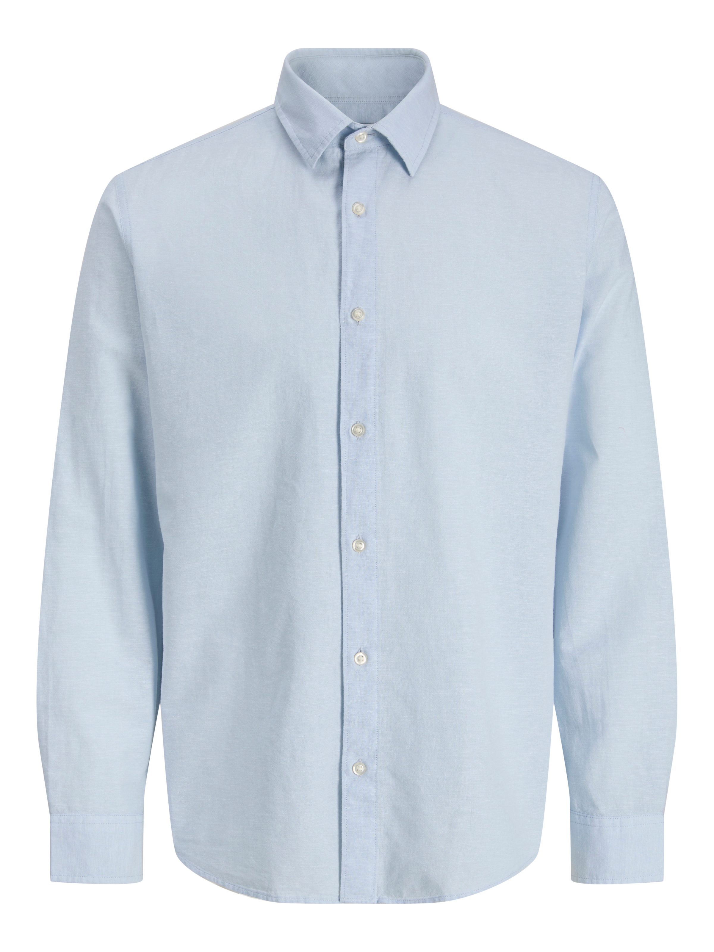 Jack & Jones Langarmhemd »JJEBREEZE LINEN BLEND SHIRT L/S SN« mit Knopfleiste