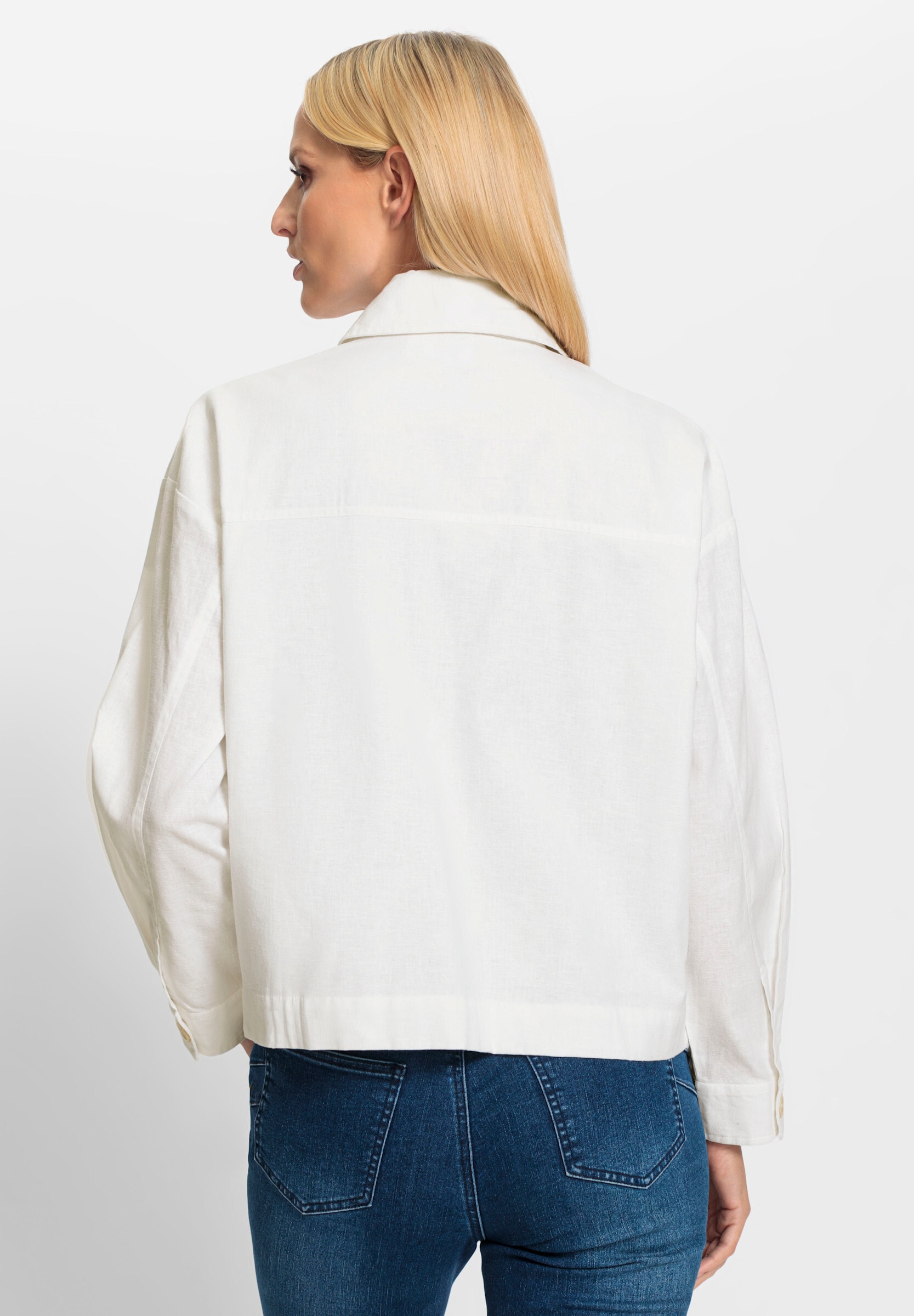heine Blusenblazer »Blusenjacke Blusenjacke mit Lochmuster«