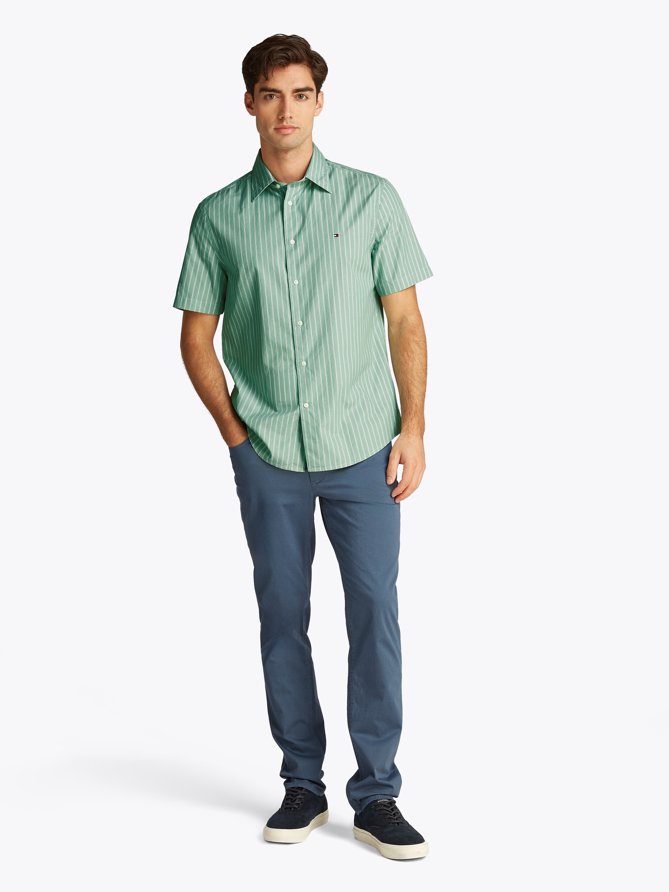 Tommy Hilfiger Kurzarmhemd »FLEX POPLIN RETRO STP SS SHIRT«