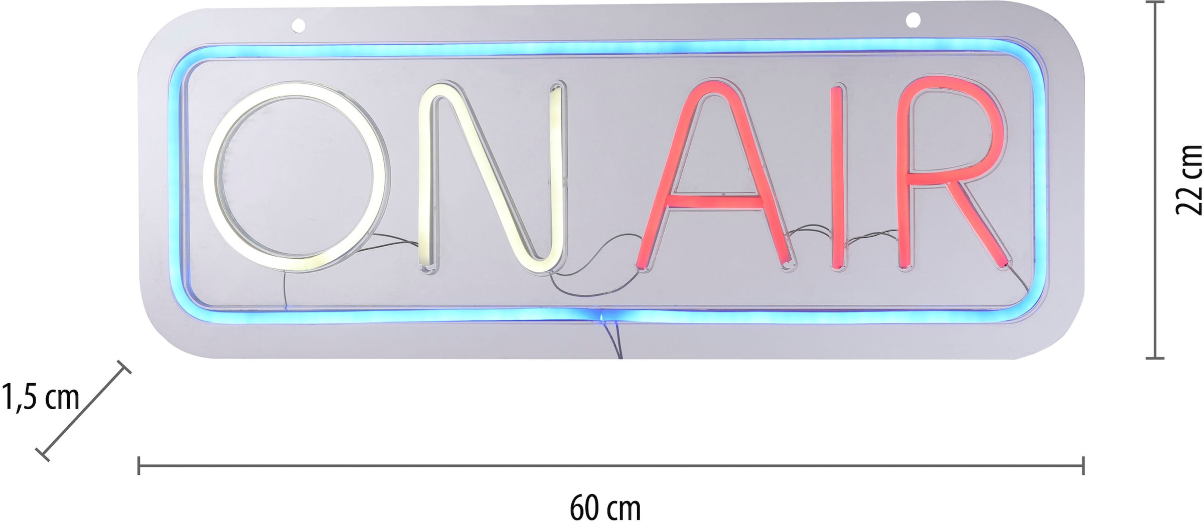JUST LIGHT LED Wandleuchte »NEON-ONAIR«, 1 flammig, Leuchtmittel LED-Board | LED fest integriert