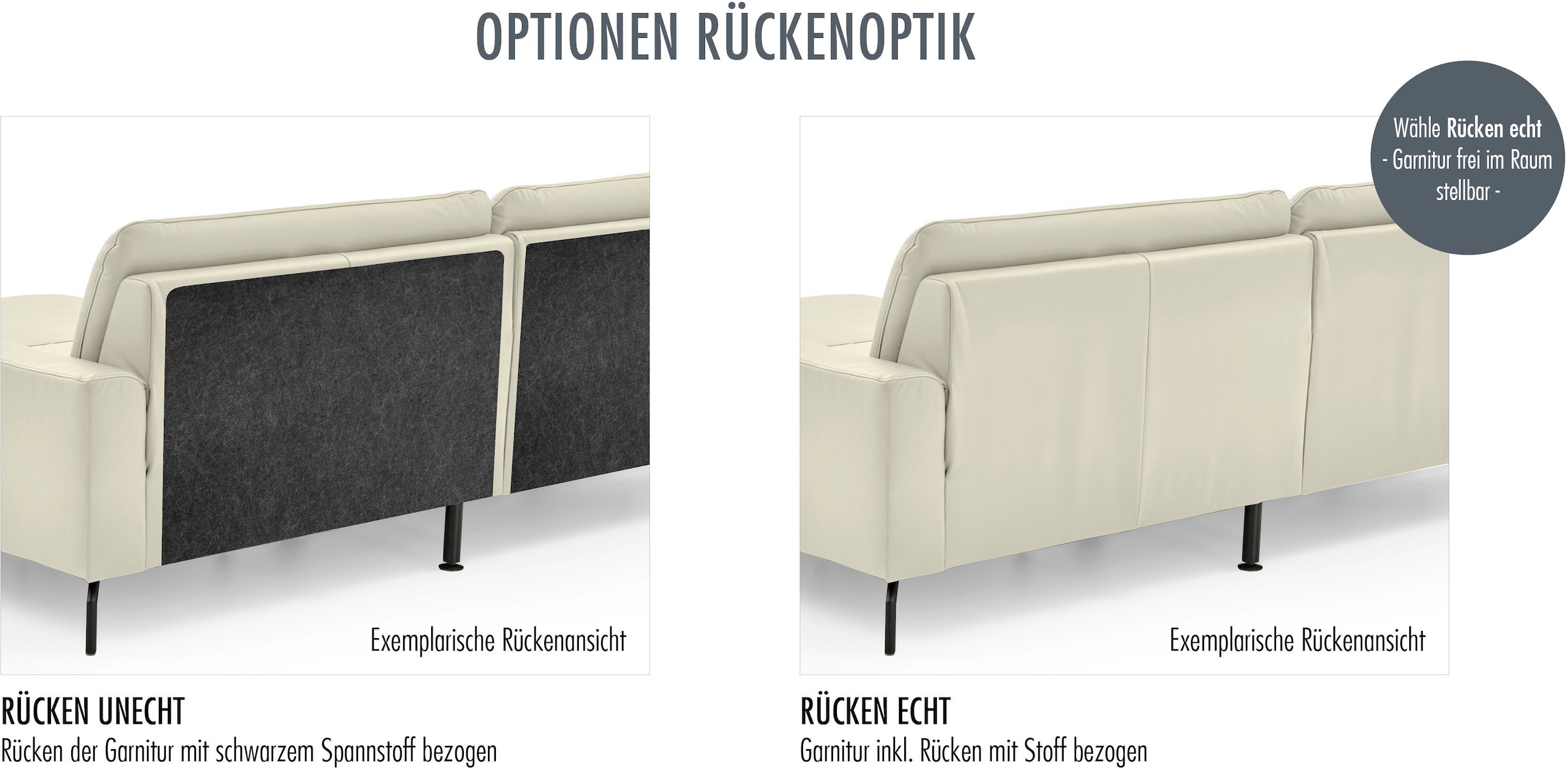 Die PlanBar Wohnlandschaft »ZE-EM16033 U-Form, Breite 330 cm« wahlweise mit Kopfstützen und Bettfunktion