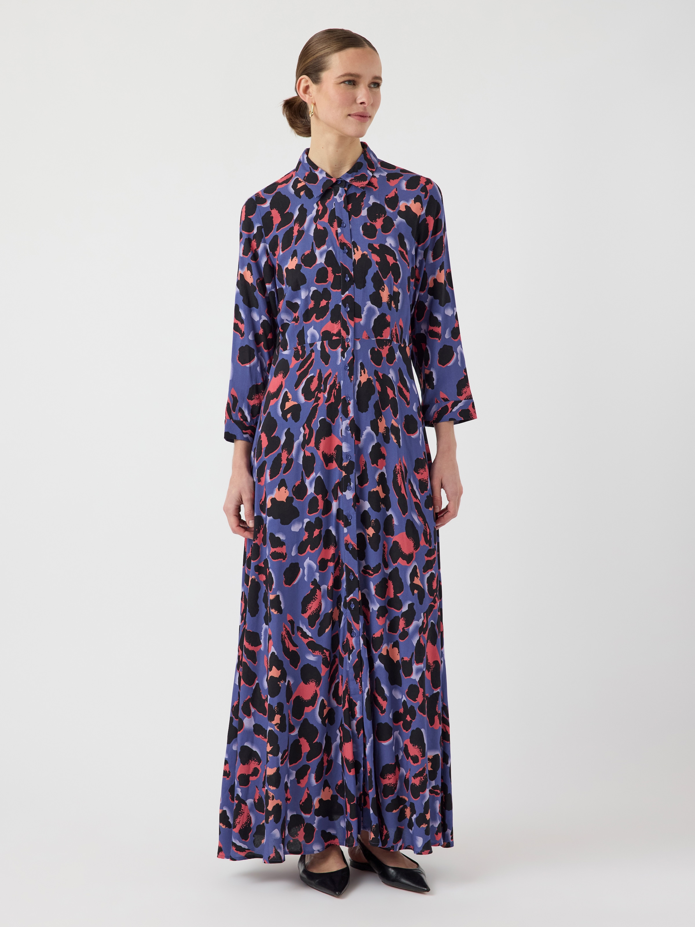 Y.A.S Hemdblusenkleid »YASSAVANNA LONG SHIRT DRESS«, Sommerkleid, mit 3/4 Ärmel