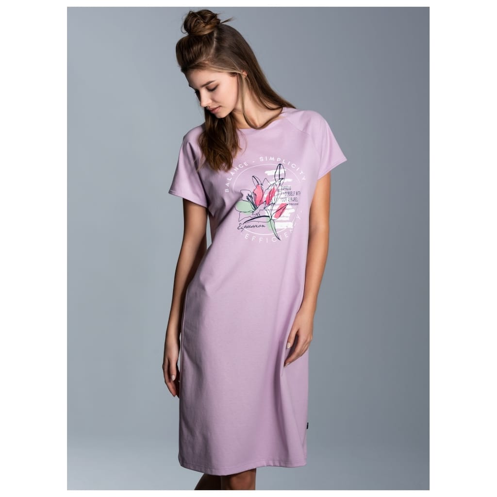 Trigema Nachthemd »TRIGEMA Nachthemd mit floralem Print«, (1 tlg.)
