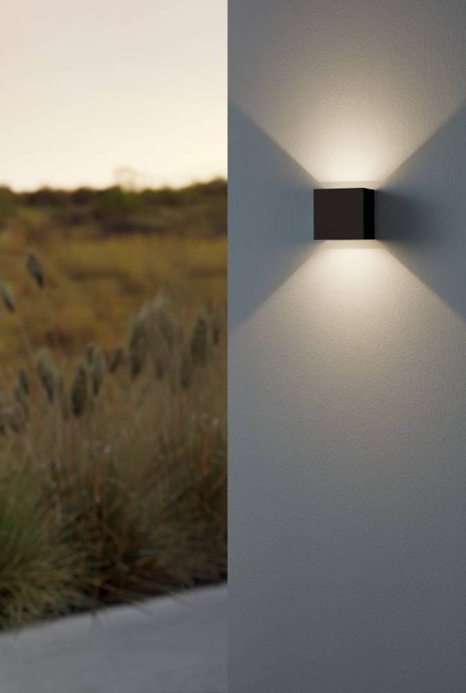 EGLO LED Außen-Wandleuchte »CALPINO Außenwandleuchte, IP54, anthrazit, warmweiß, Außenlampe«, 2 flammig, Leuchtmittel LED-Board | LED fest integriert, Außenleuchte, LED Wandleuchte, Garten, 2x3,3W, Up- und Down Light