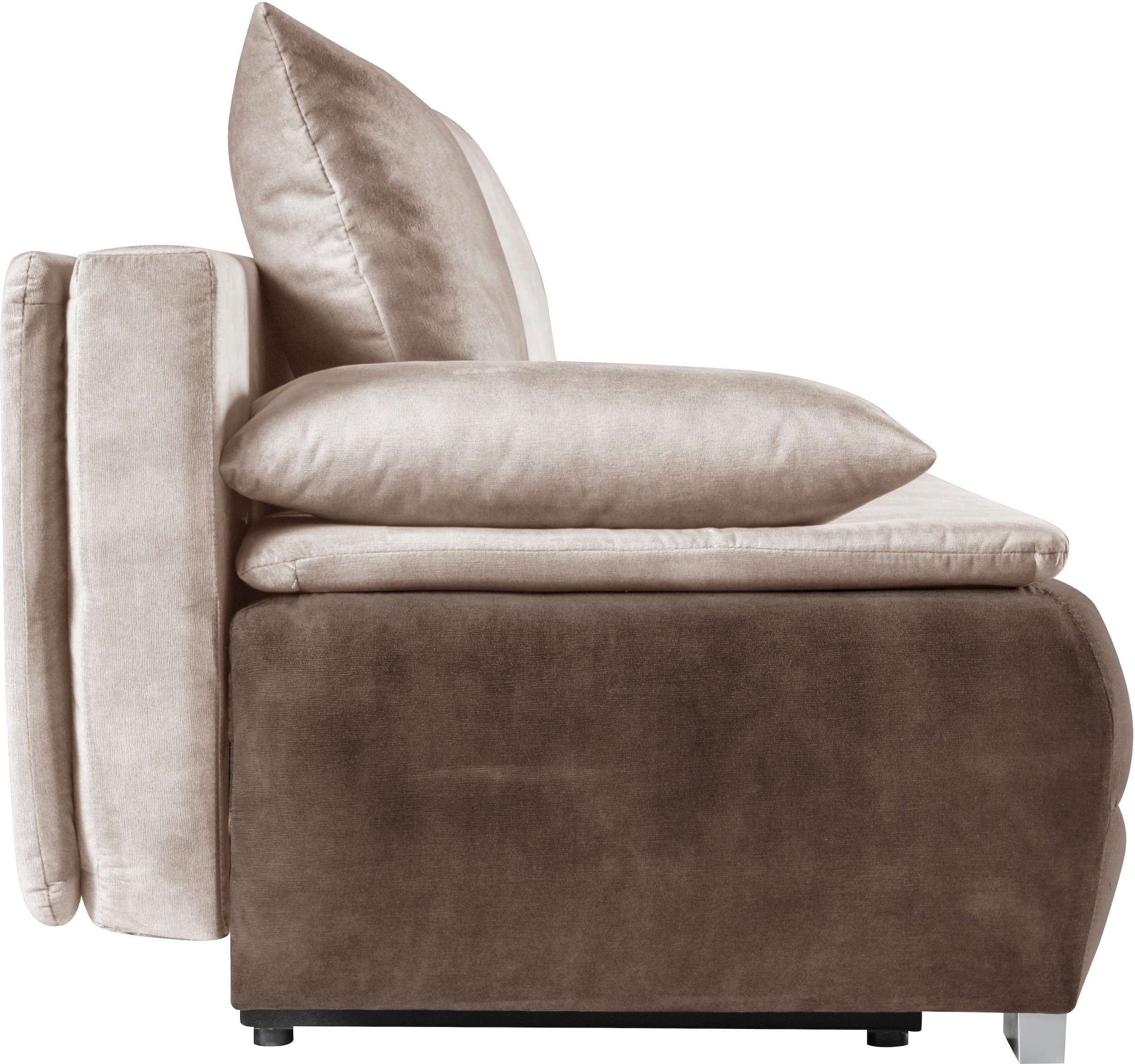 WERK2 Schlafsofa »Tekla LED, Bettcouch Breite 206cm, Liegefläche 200/140cm,«, 2-Sitzer Schlafcouch mit Bettkasten & stylischer RGB-LED-Beleuchtung