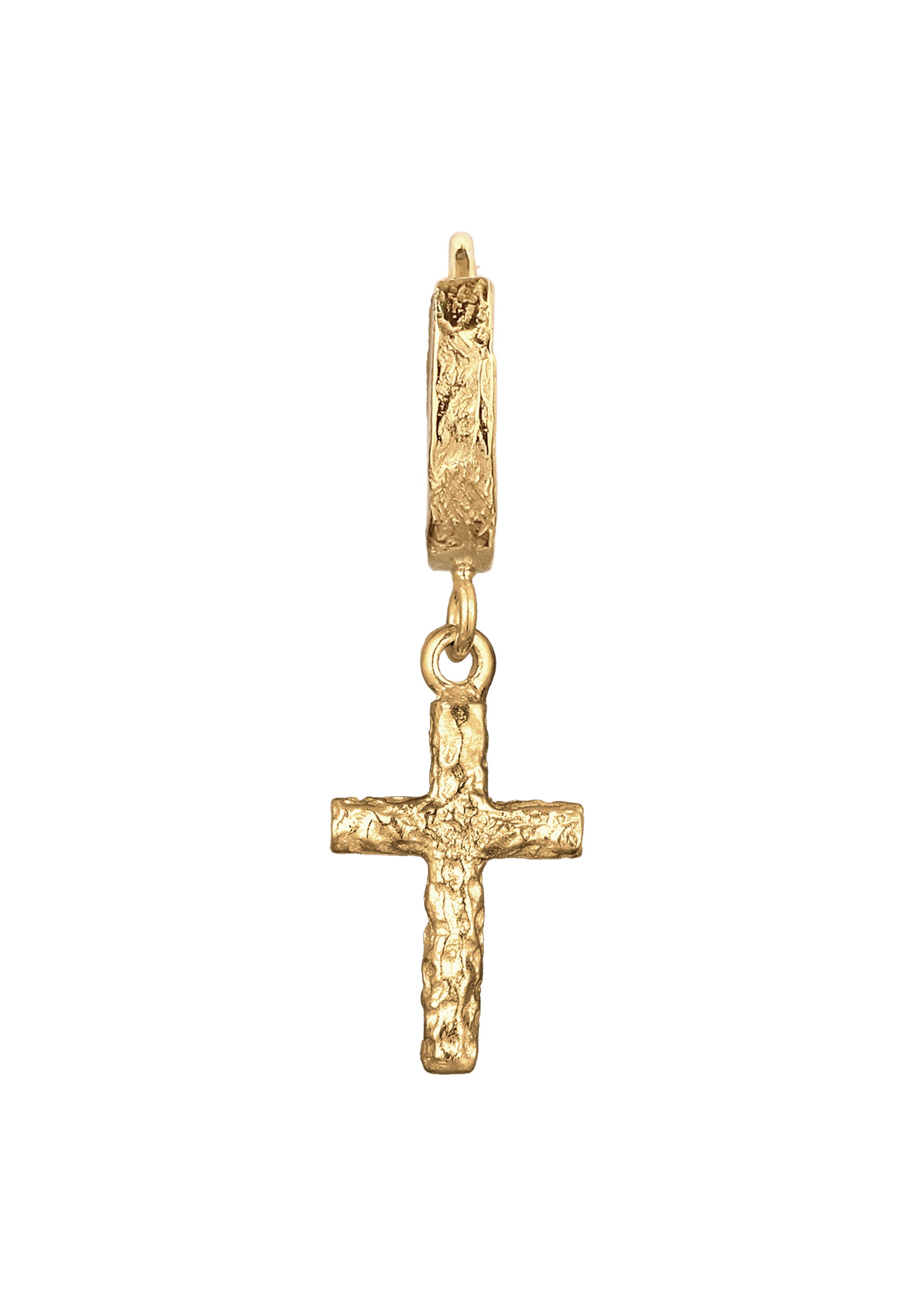 Kuzzoi Paar Creolen »Ohrringe Creole Kreuz 925 Sterling Silber«
