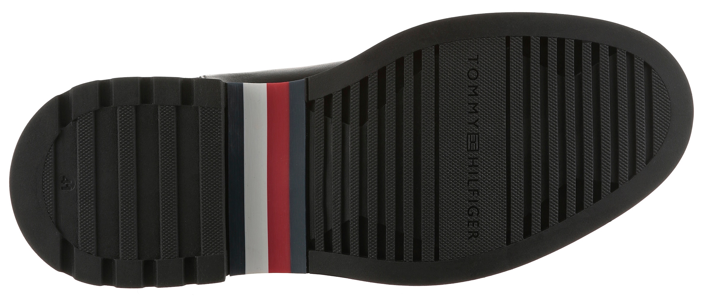 Tommy Hilfiger Chelseaboots »HILFIGER COMFORT LWT LTH CHELSEA«  , Stiefelette, Businessschuh mit Stretcheinsatz und Anziehlasche