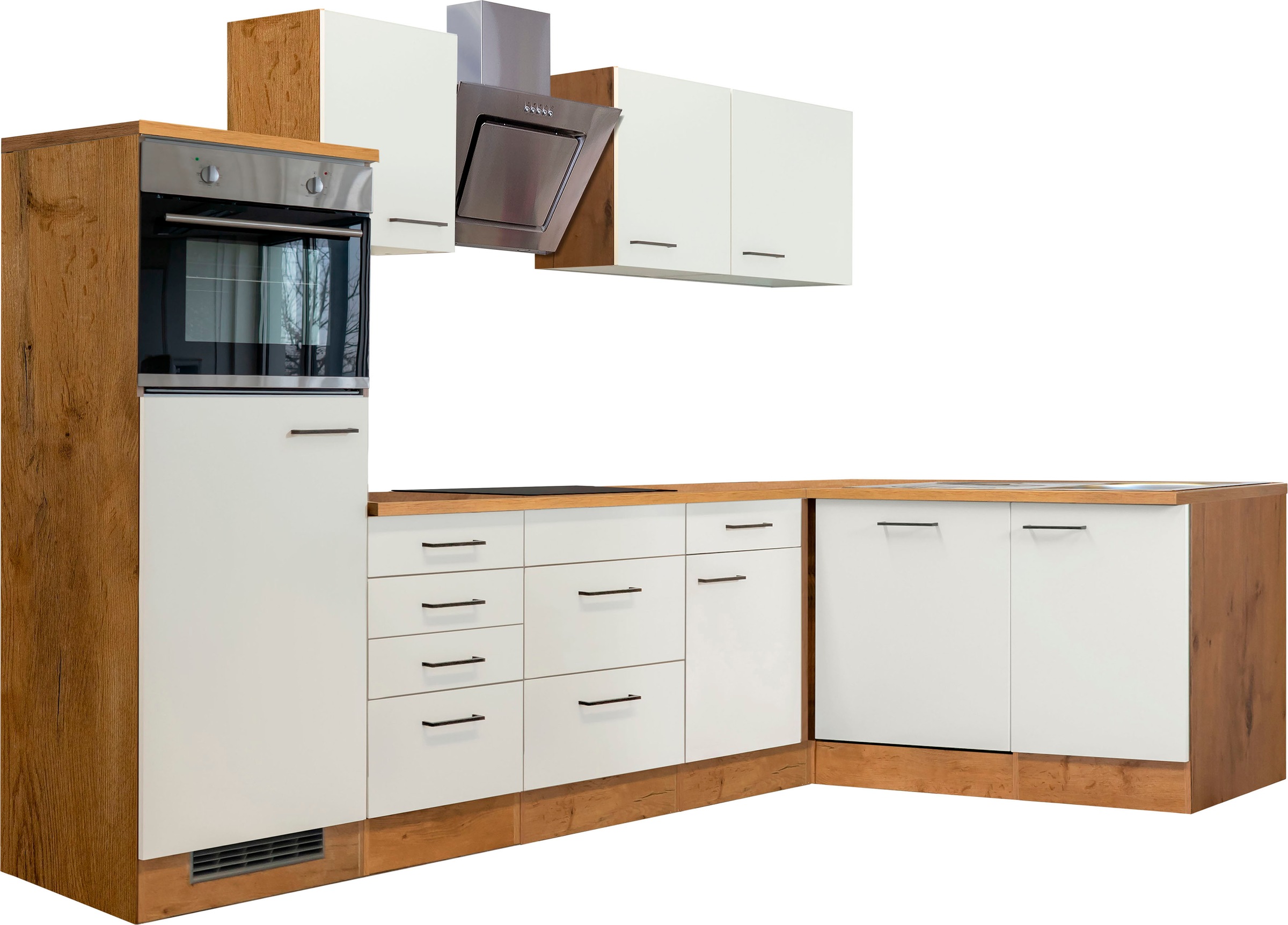 Flex-Well Winkelküche »Vintea«, mit E-Geräten, Gesamtbreite 280 x 170 cm