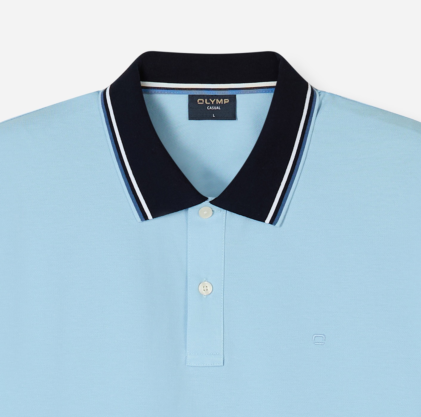 OLYMP Poloshirt »Casual« farbliche Kontrast-Details